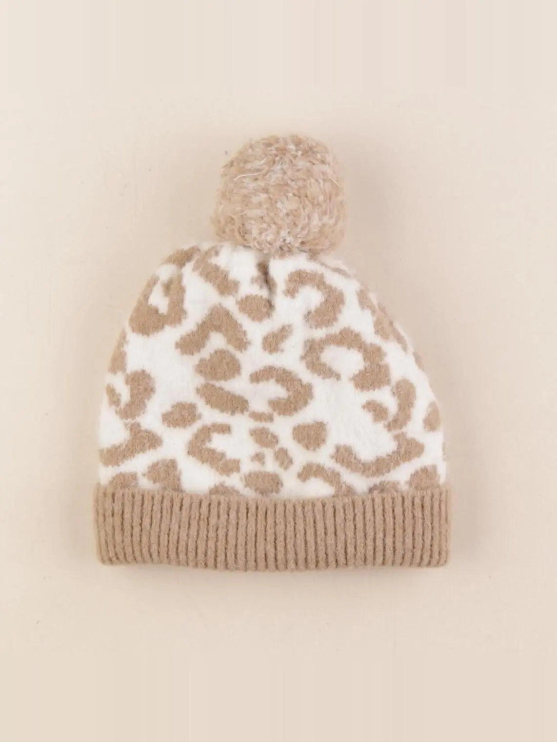 Vertbaudet - bonnet beige, blanc - 4/6 ans