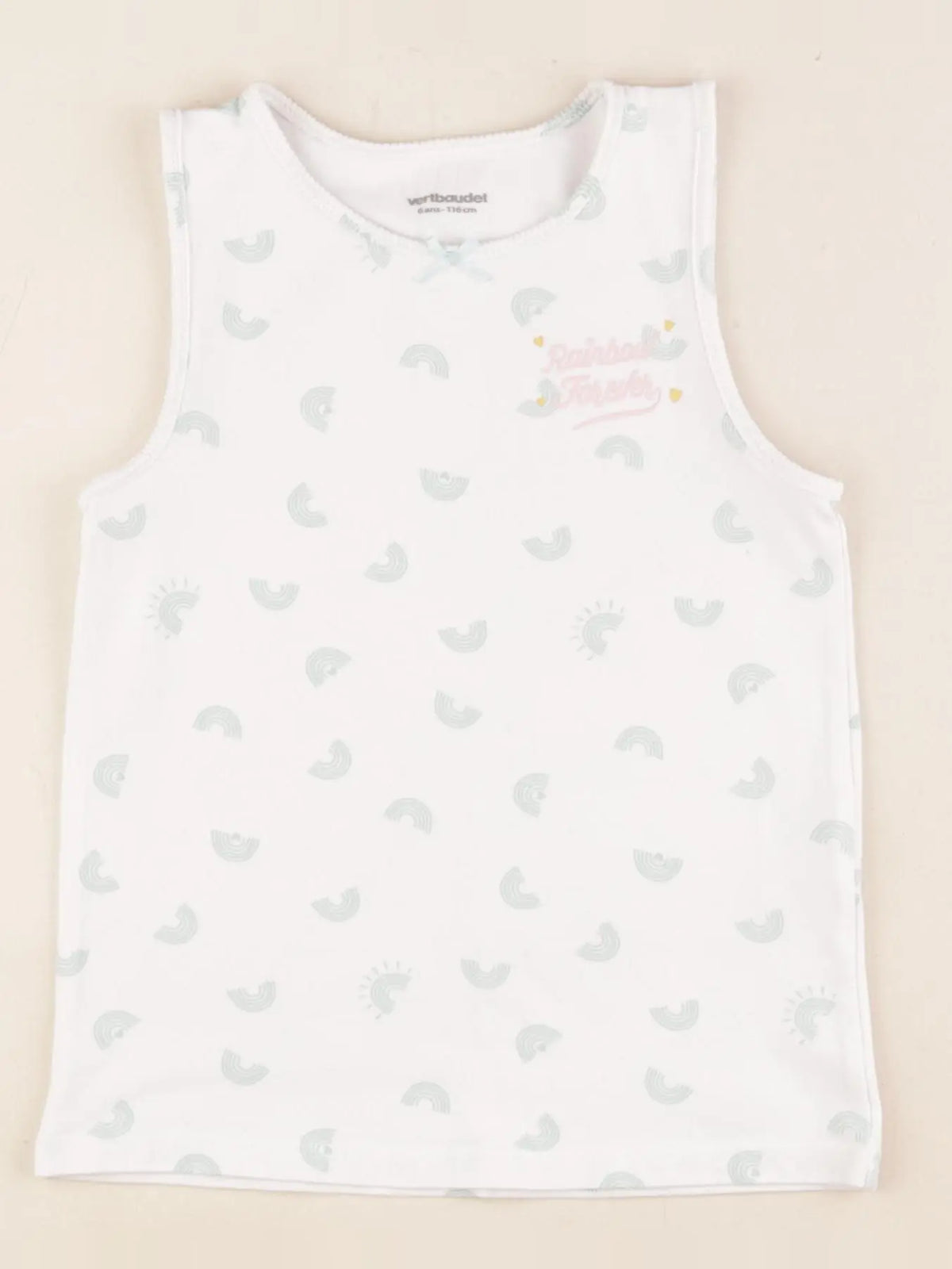Vertbaudet - maillot de corps blanc - 6 ans