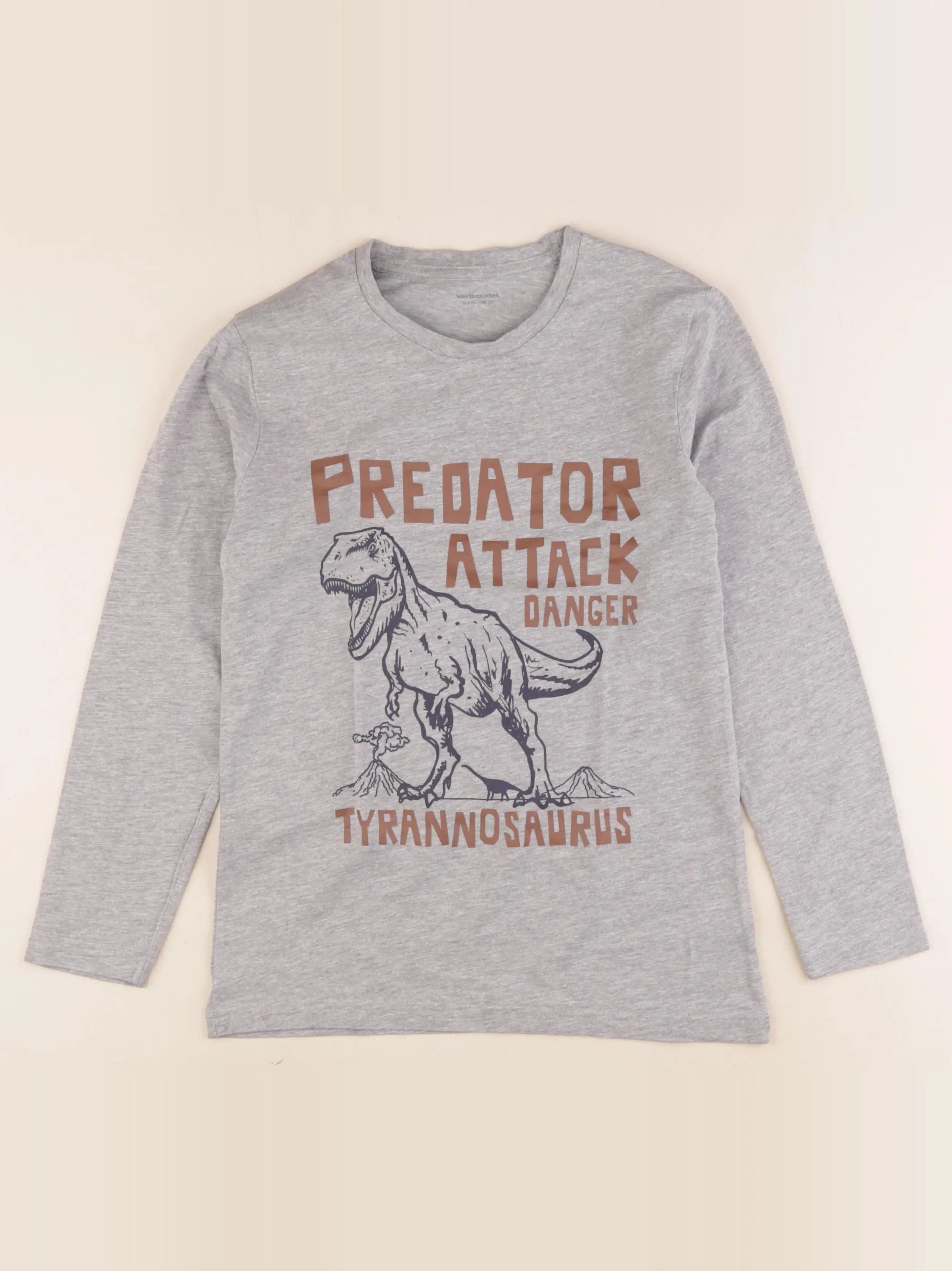 Vertbaudet - tee-shirt gris - 10 ans