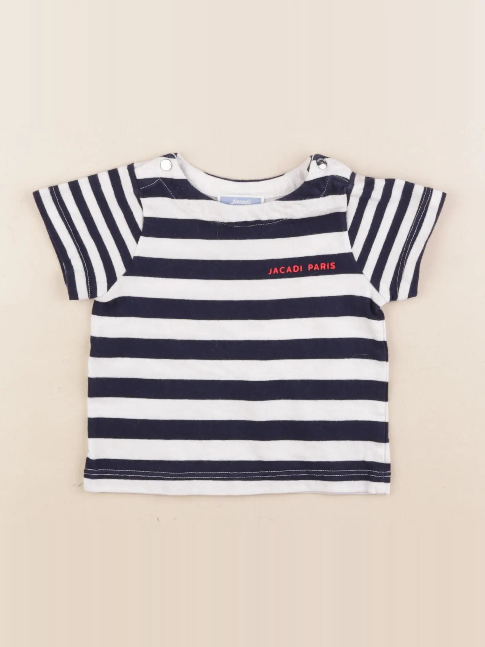Jacadi - tee-shirt bleu, blanc - 6 mois