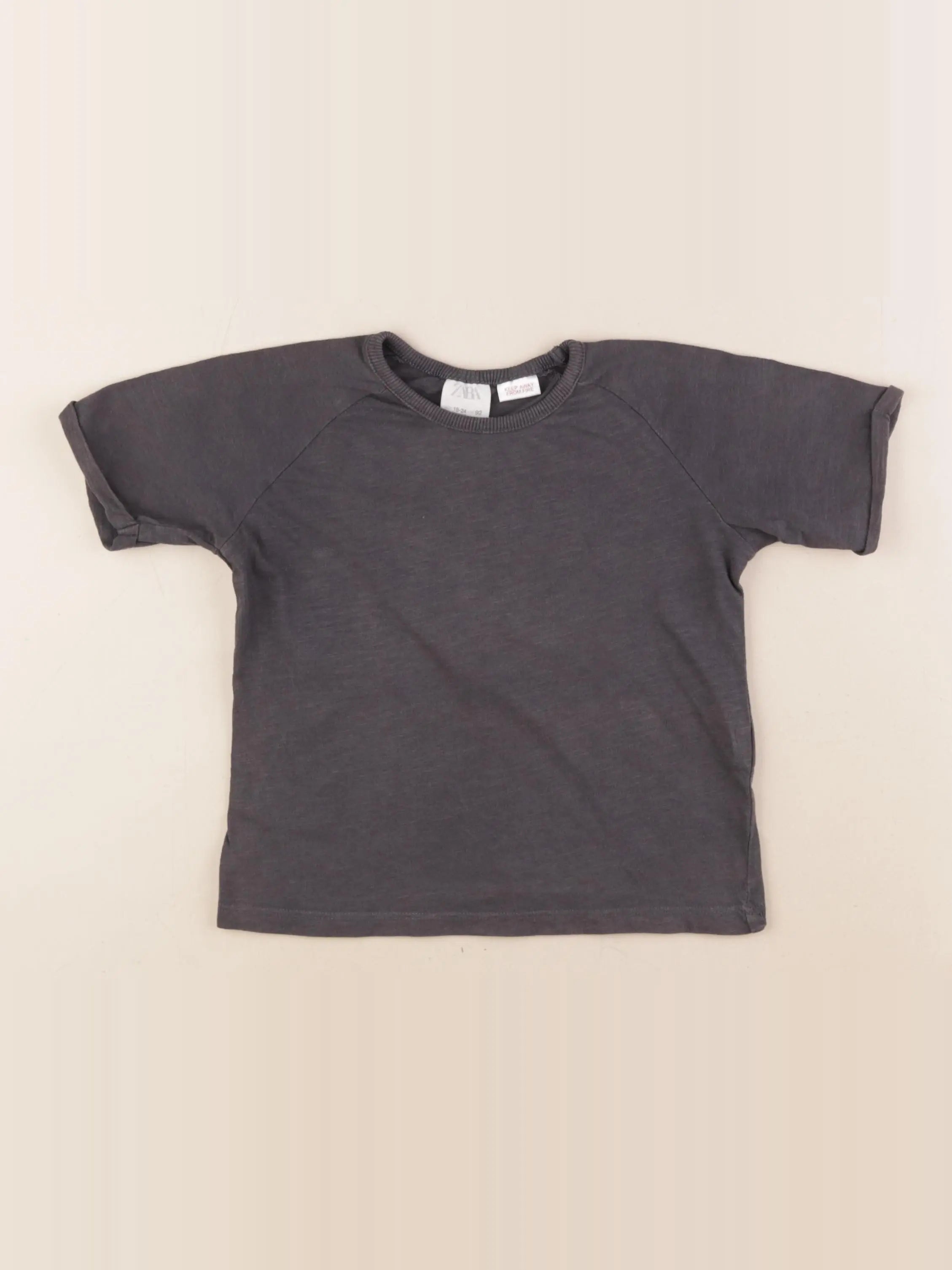Zara - tee-shirt gris - 18/24 mois