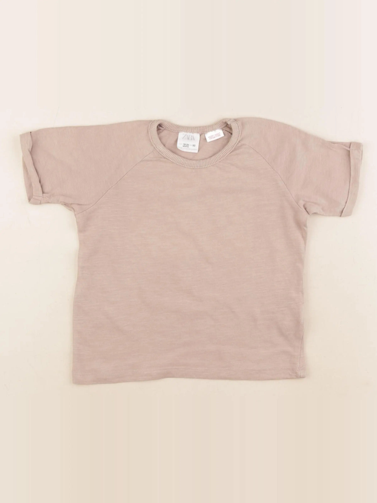 Zara - tee-shirt beige - 18/24 mois