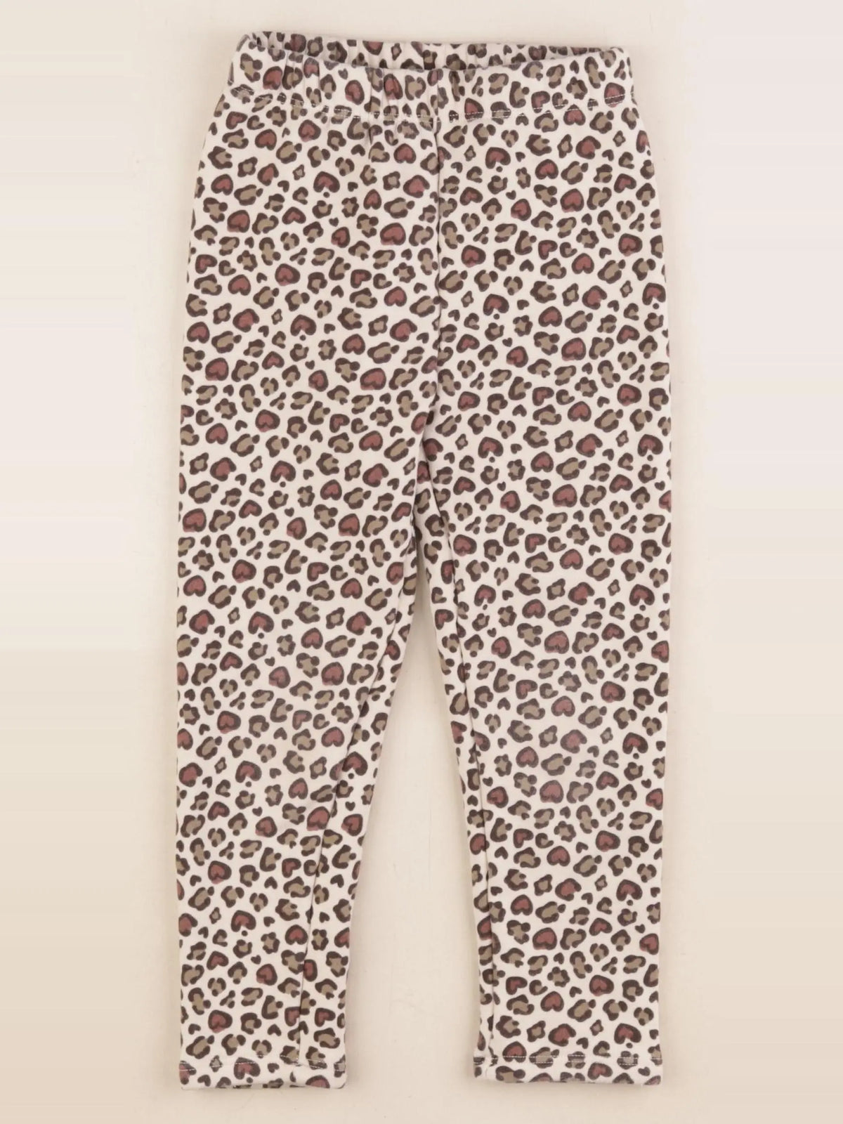 Vertbaudet - legging doublé marron, beige - 5 ans