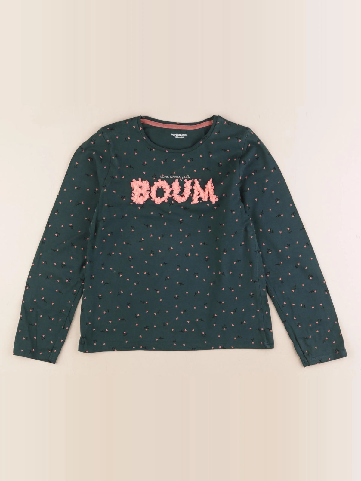 Vertbaudet - tee-shirt vert - 8 ans