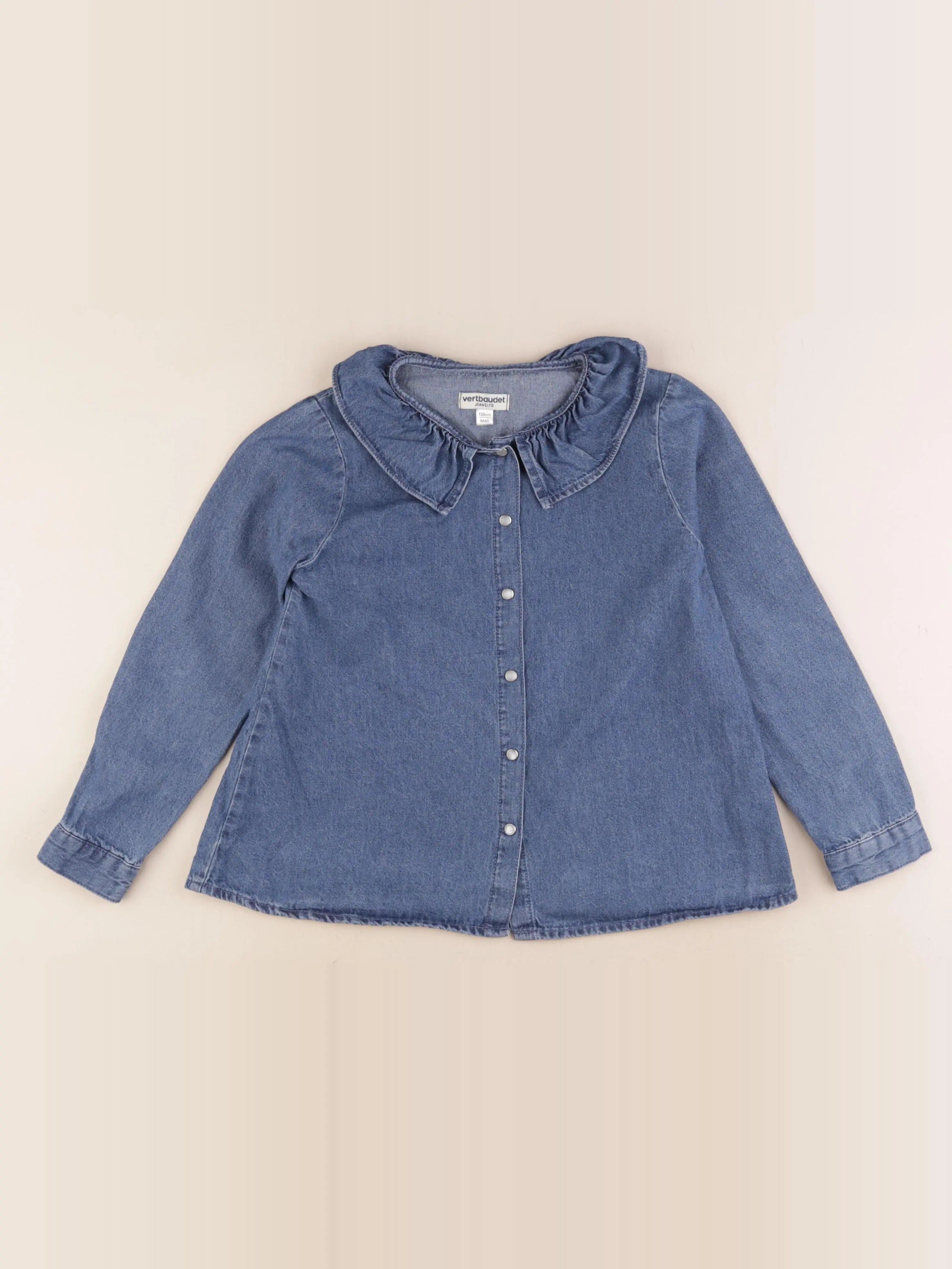 Vertbaudet - blouse bleu - 8 ans