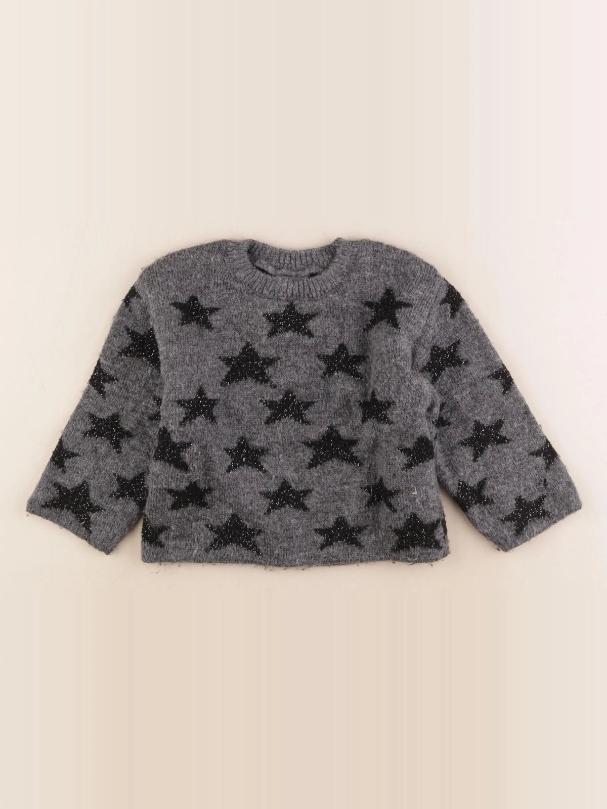Zara - pull gris, noir - 3 ans