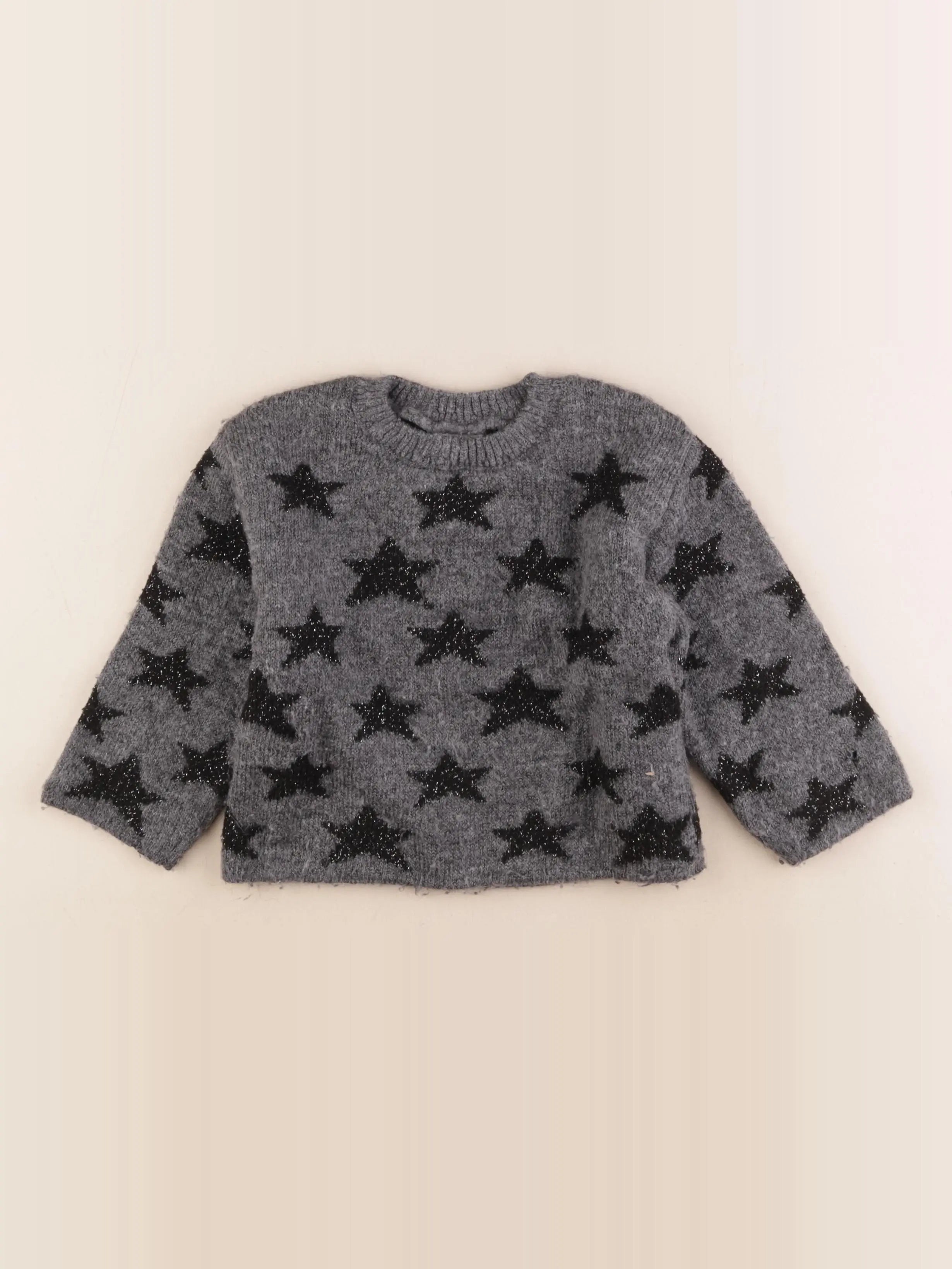 Zara - pull gris, noir - 3 ans