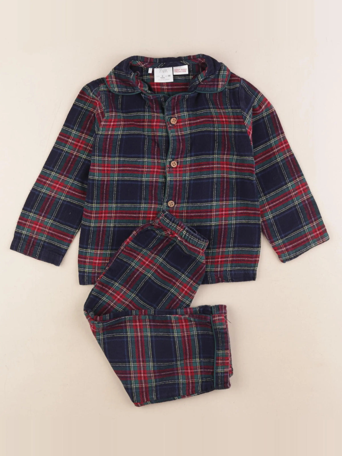 Zara - pyjama coton multicolore - 3 ans