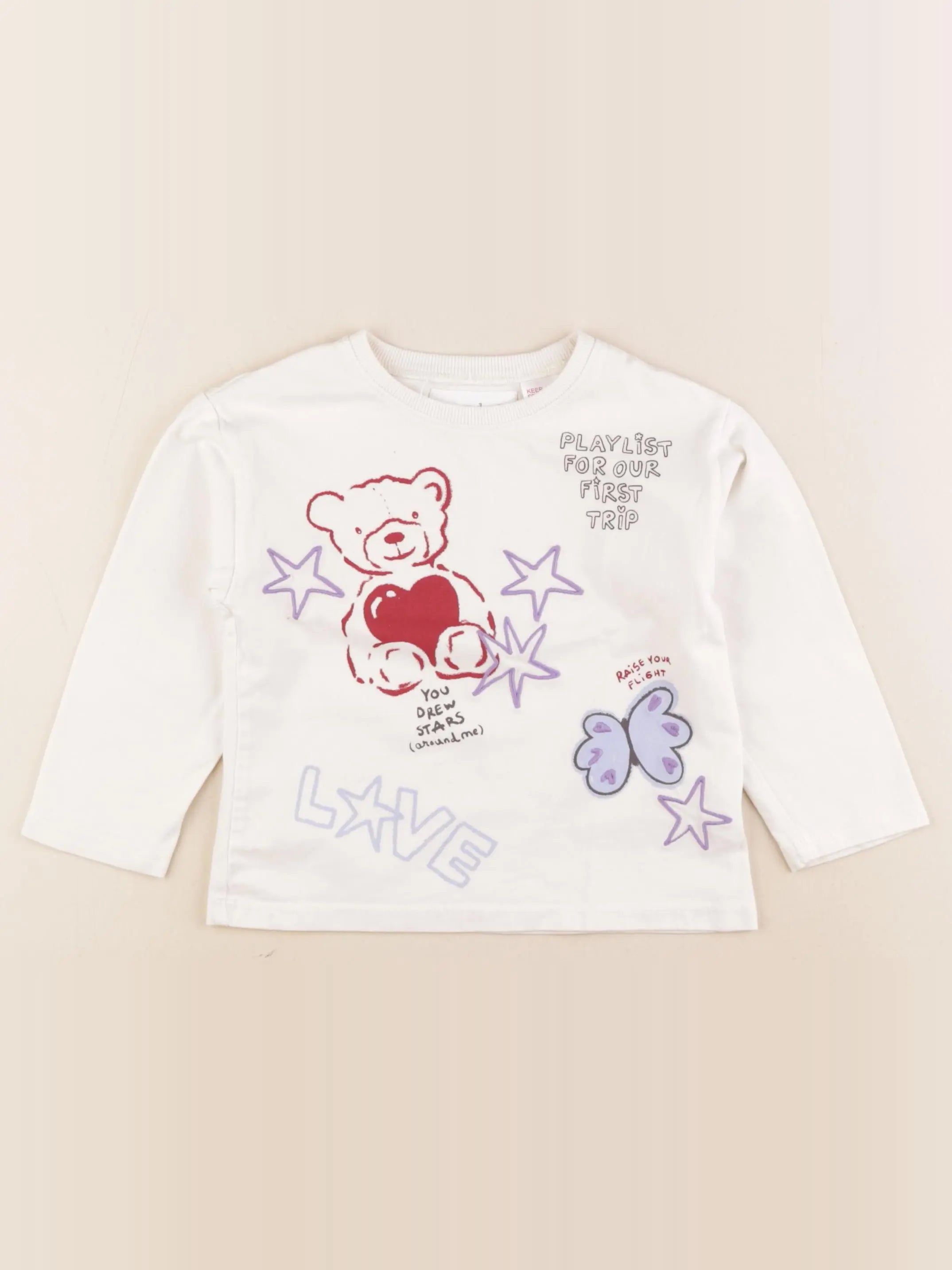 Zara - tee-shirt blanc - 3 ans