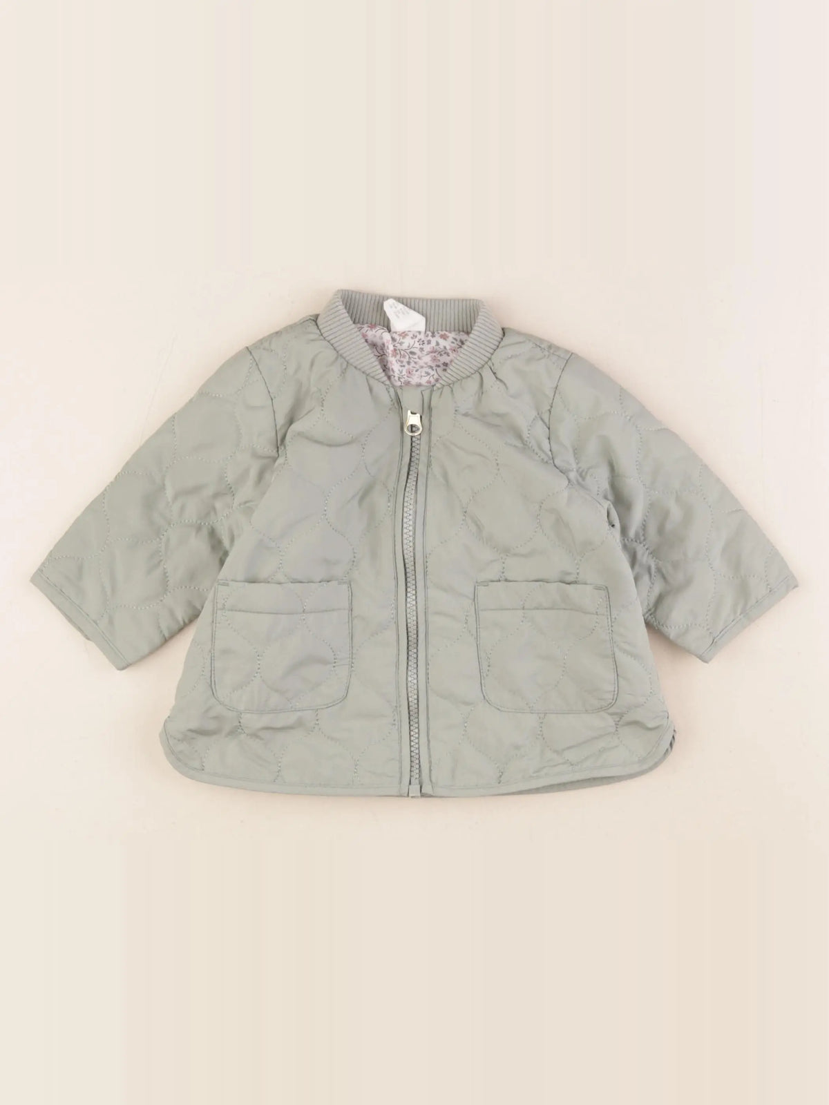 H&M - veste vert - 4/6 mois