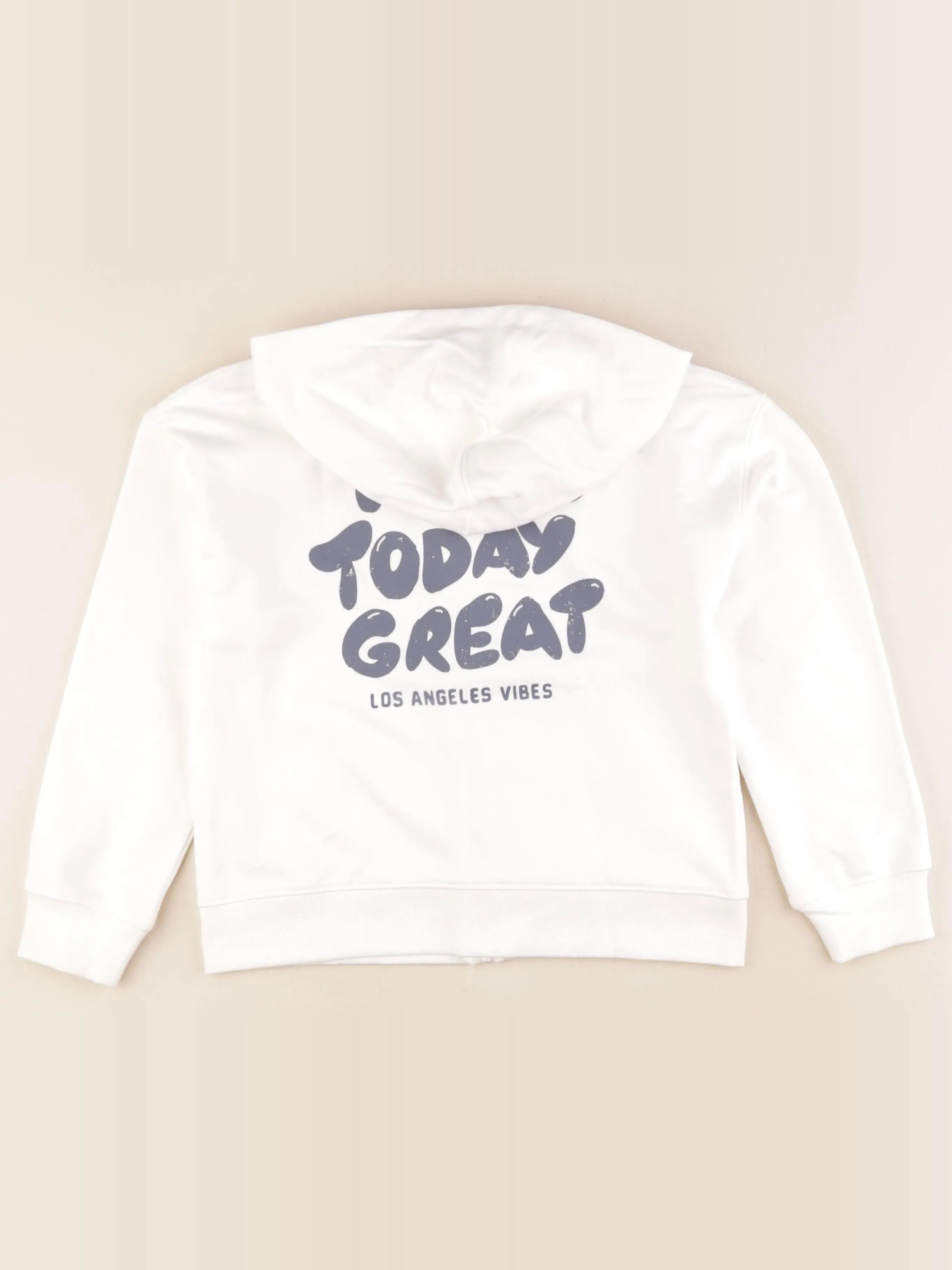 Mango - sweat imprimé au dos blanc - 7/8 ans