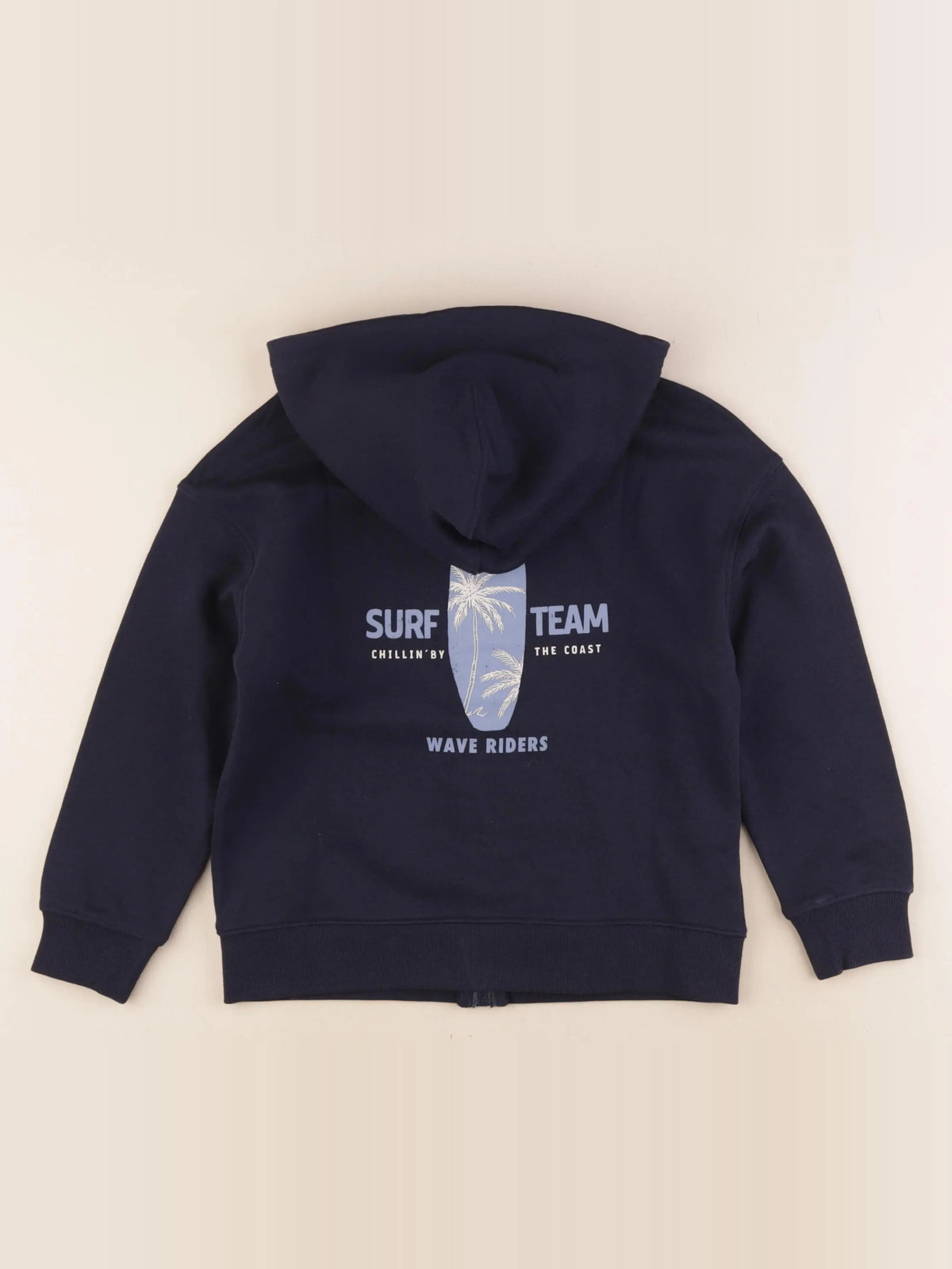 Mango - sweat imprimé au dos bleu - 7/8 ans