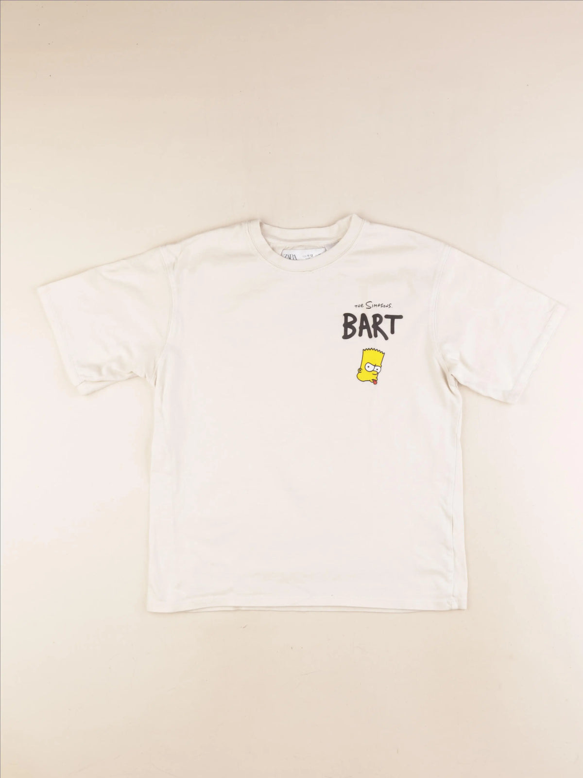 Zara - tee-shirt imprimé au dos beige - 11/12 ans