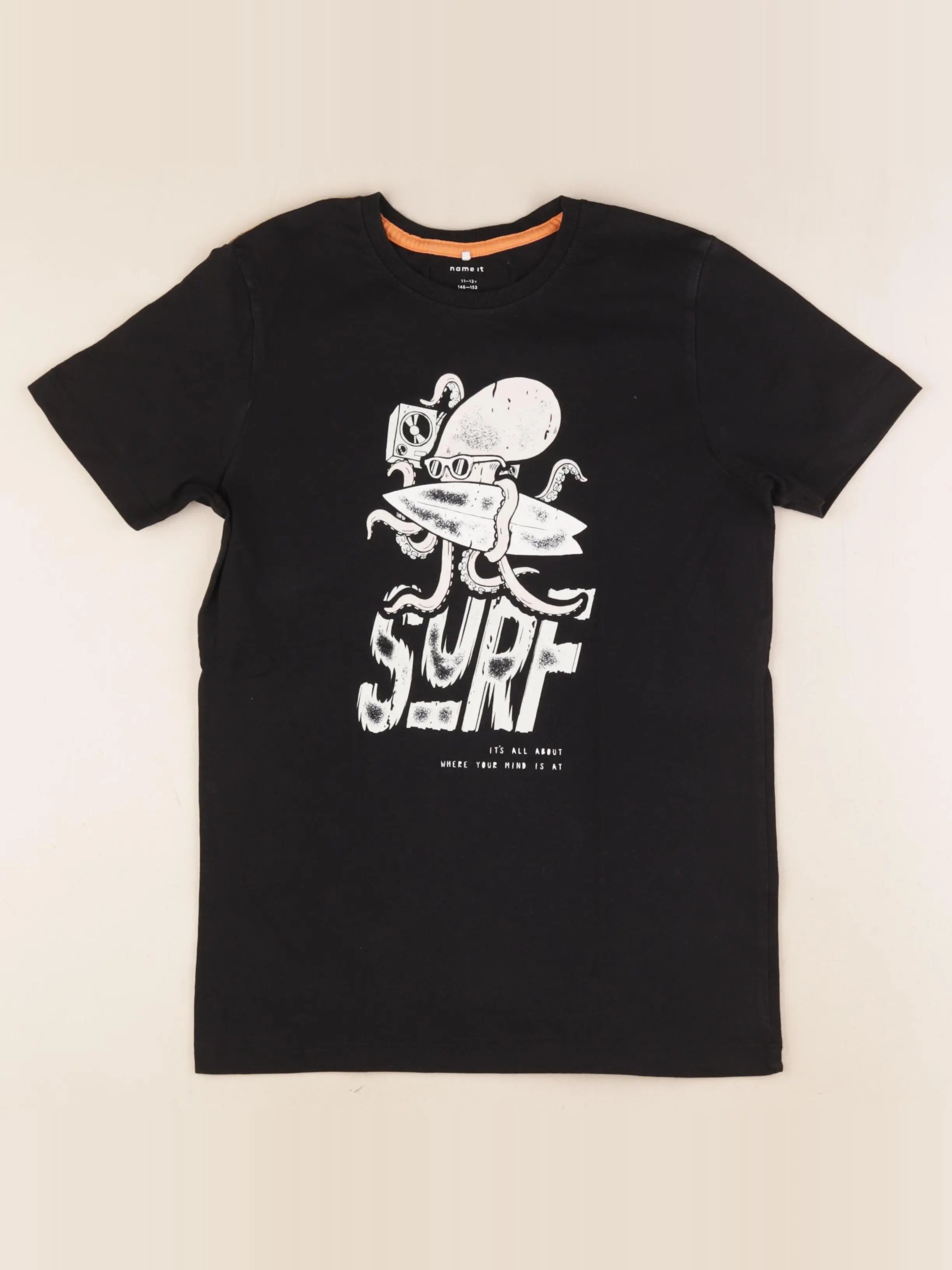 Name it - tee-shirt imprimé au dos noir - 11/12 ans