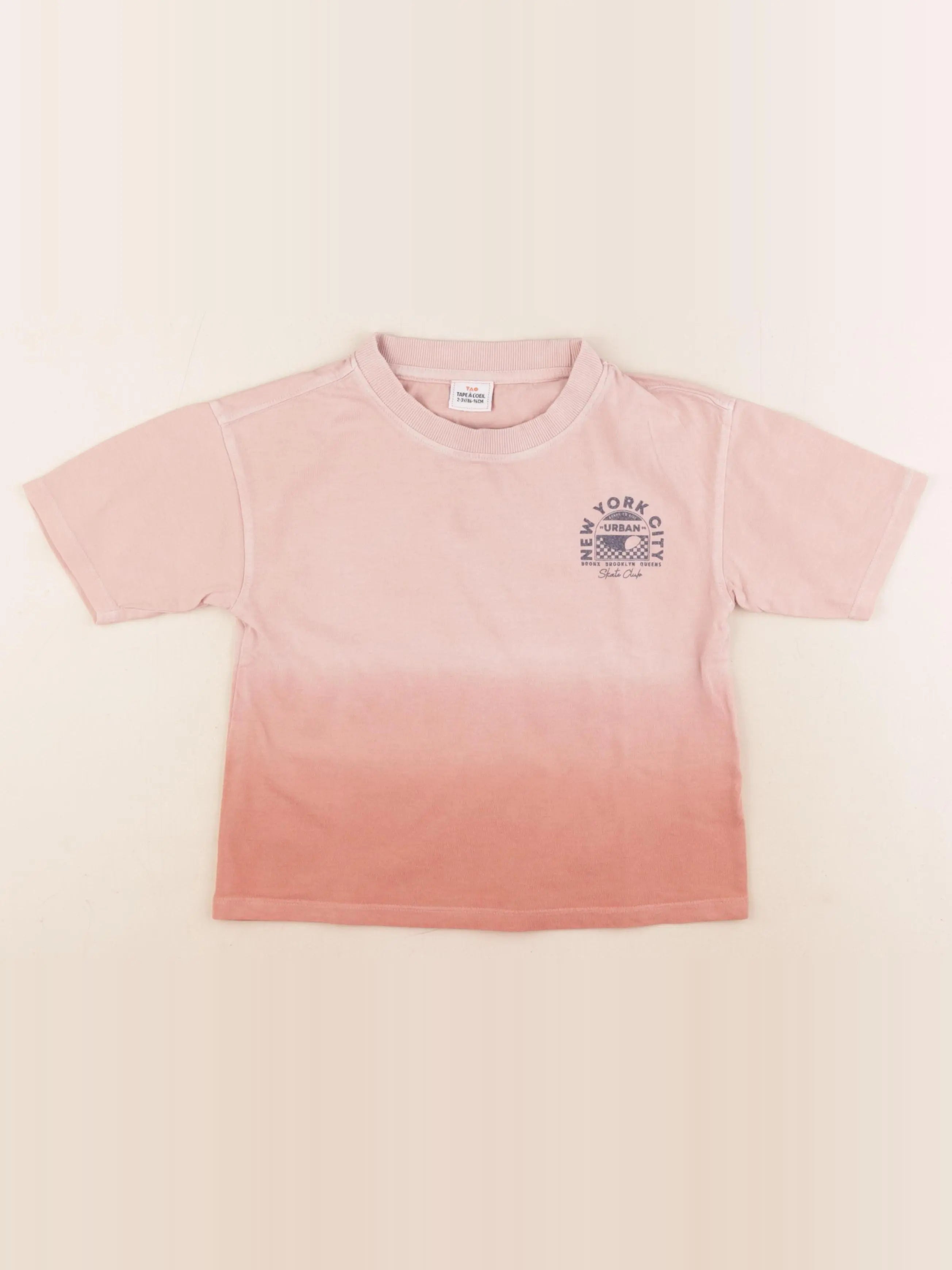 Tape à l'oeil - tee-shirt imprimé au dos rose - 2/3 ans