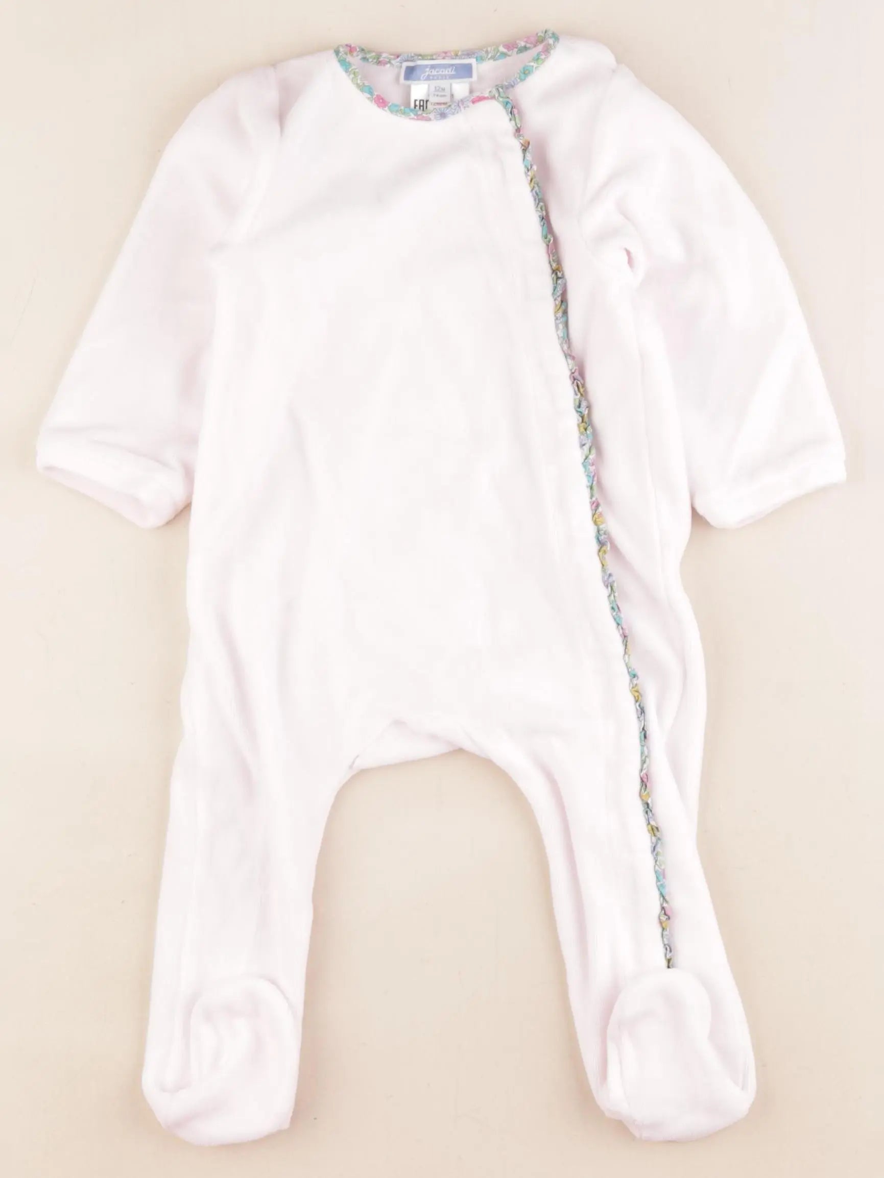 Jacadi - pyjama velours rose - 12 mois
