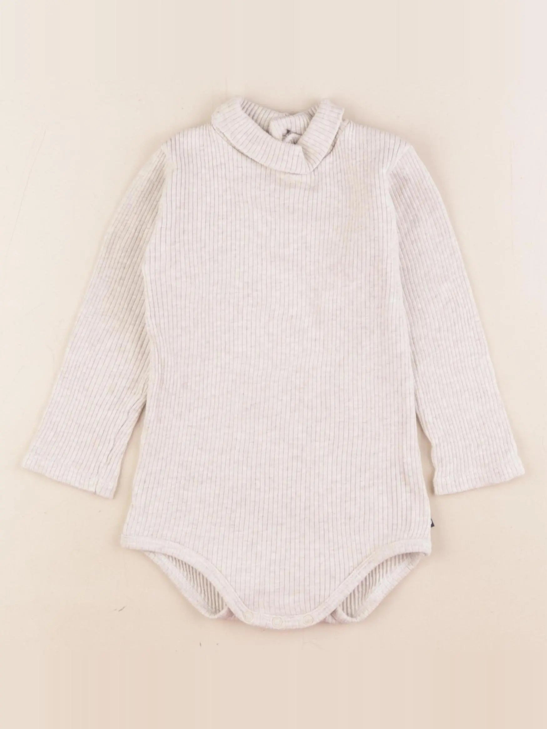 Petit Bateau - body à col marron - 24 mois