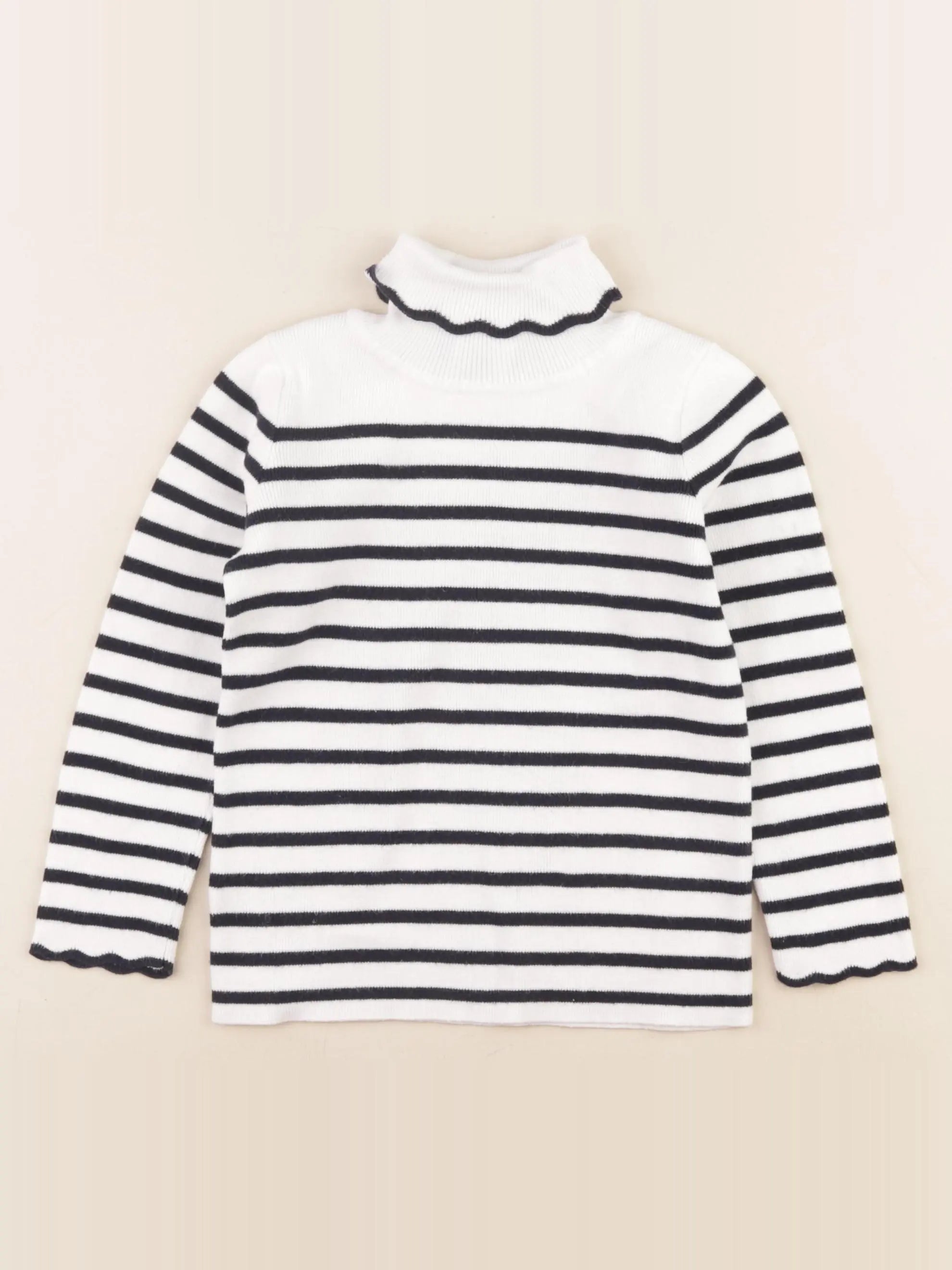 Jacadi - pull blanc, bleu - 4 ans