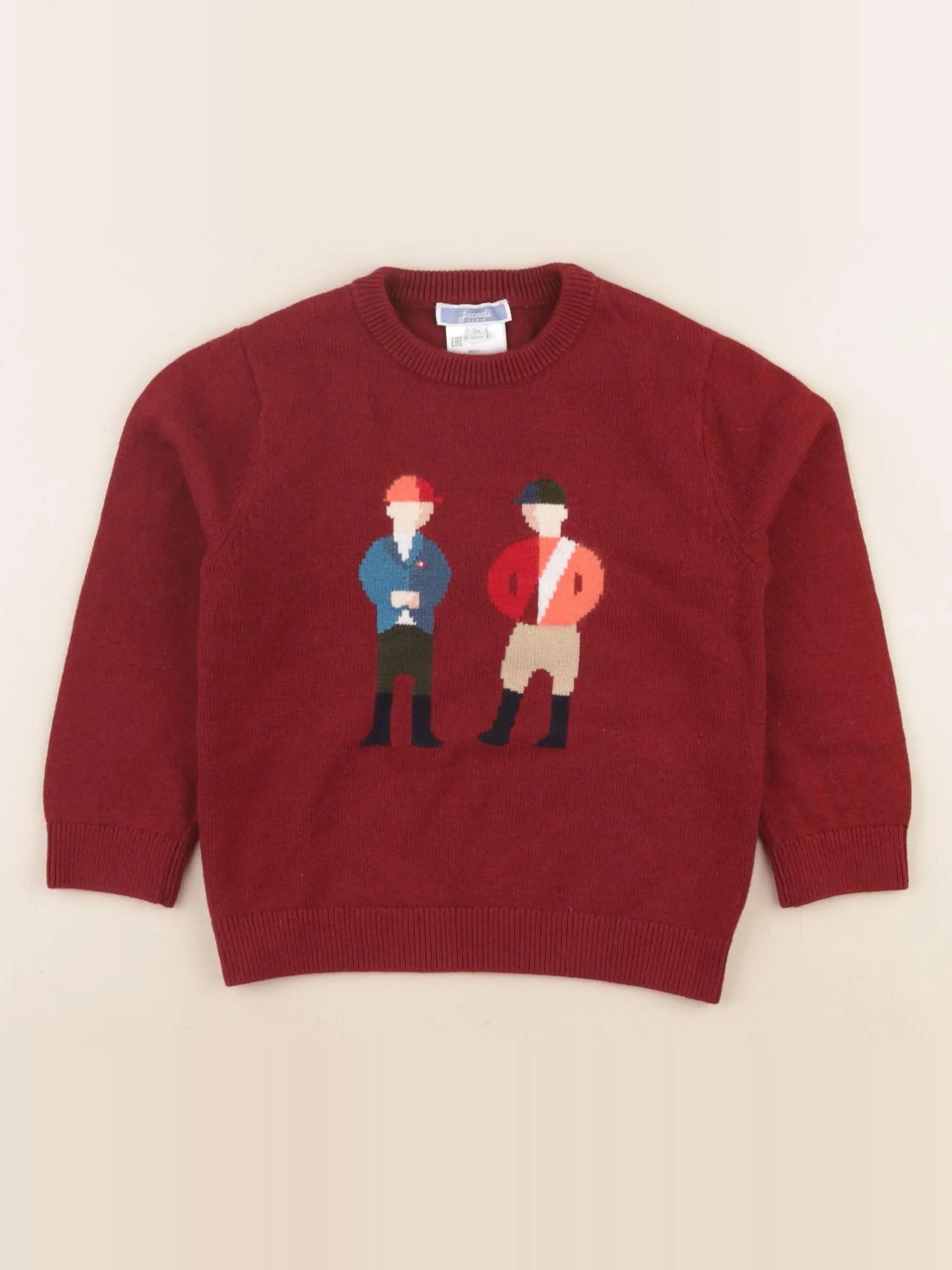 Jacadi - pull rouge - 3 ans