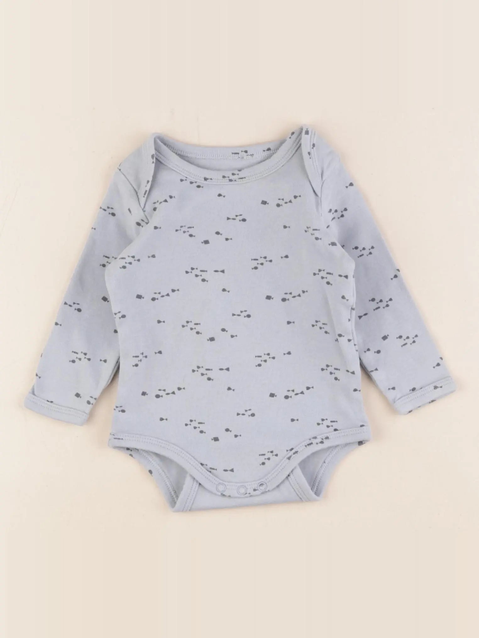 Vertbaudet - body bleu - 9 mois