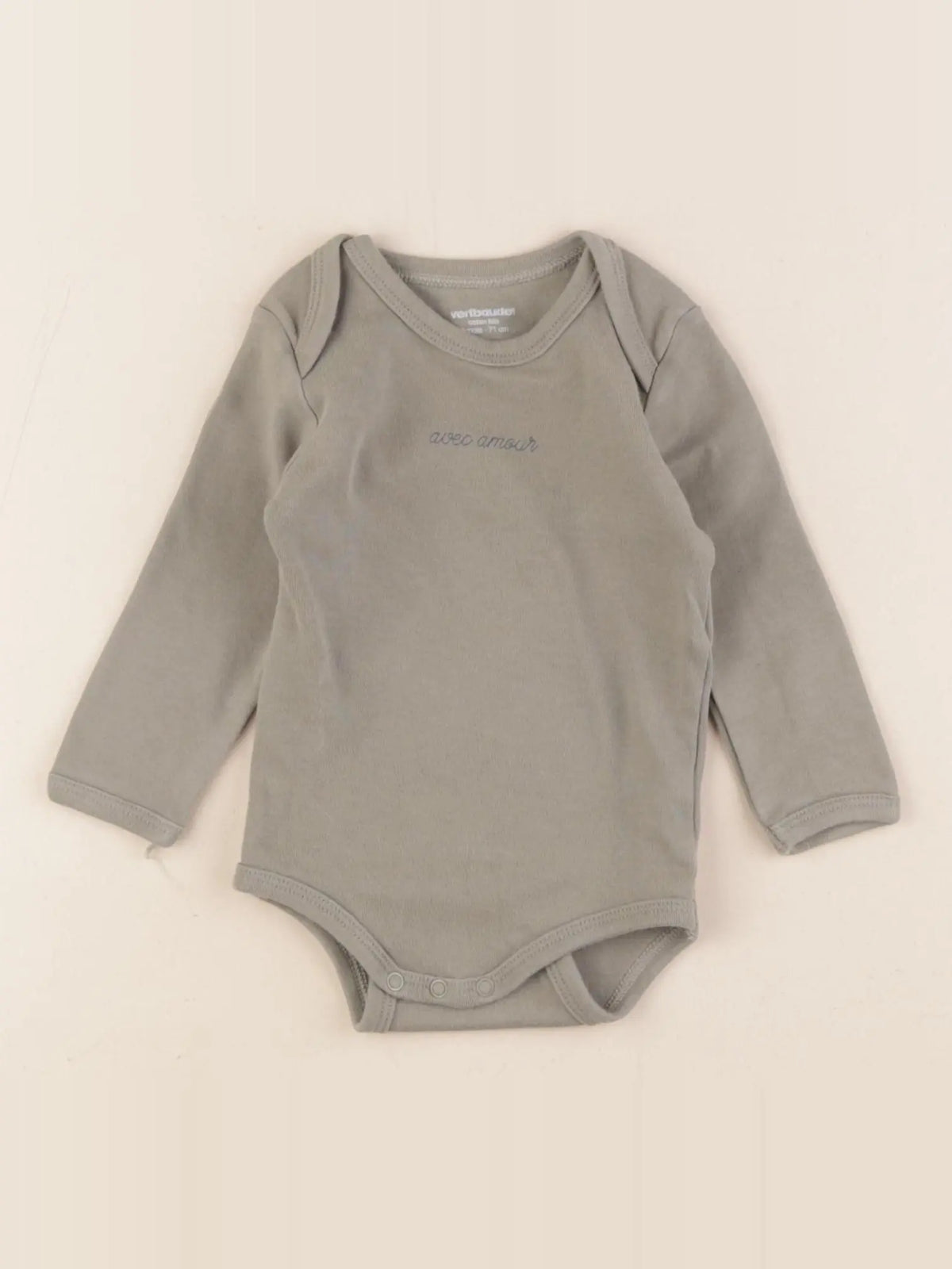 Vertbaudet - body vert - 9 mois