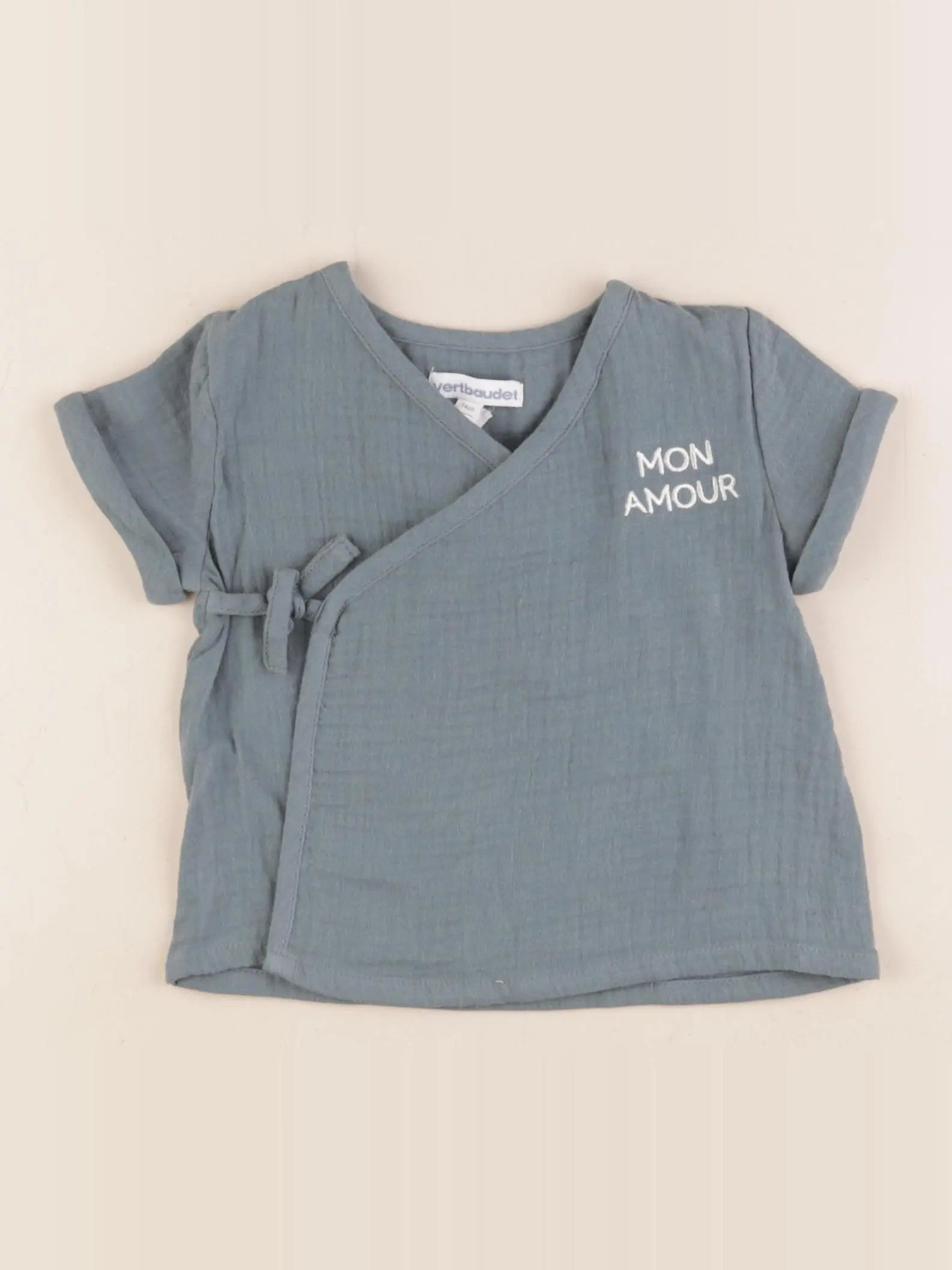 Vertbaudet - blouse vert - 12 mois