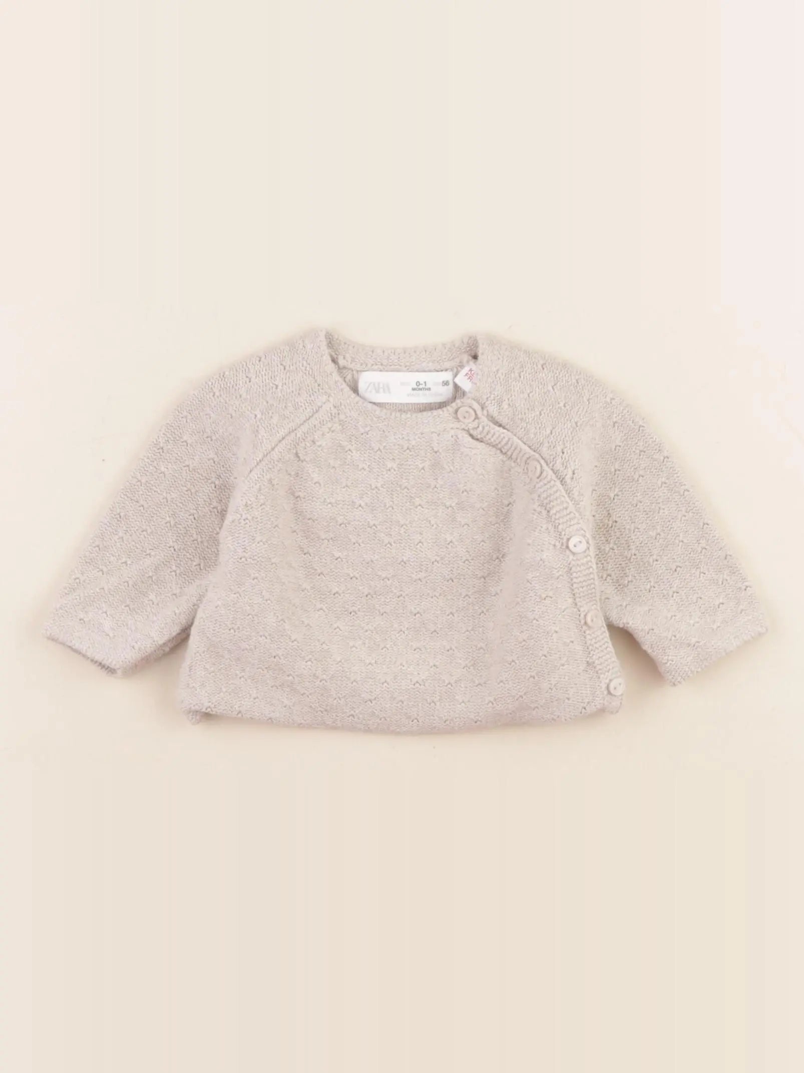 Zara - gilet beige - 0/1 mois