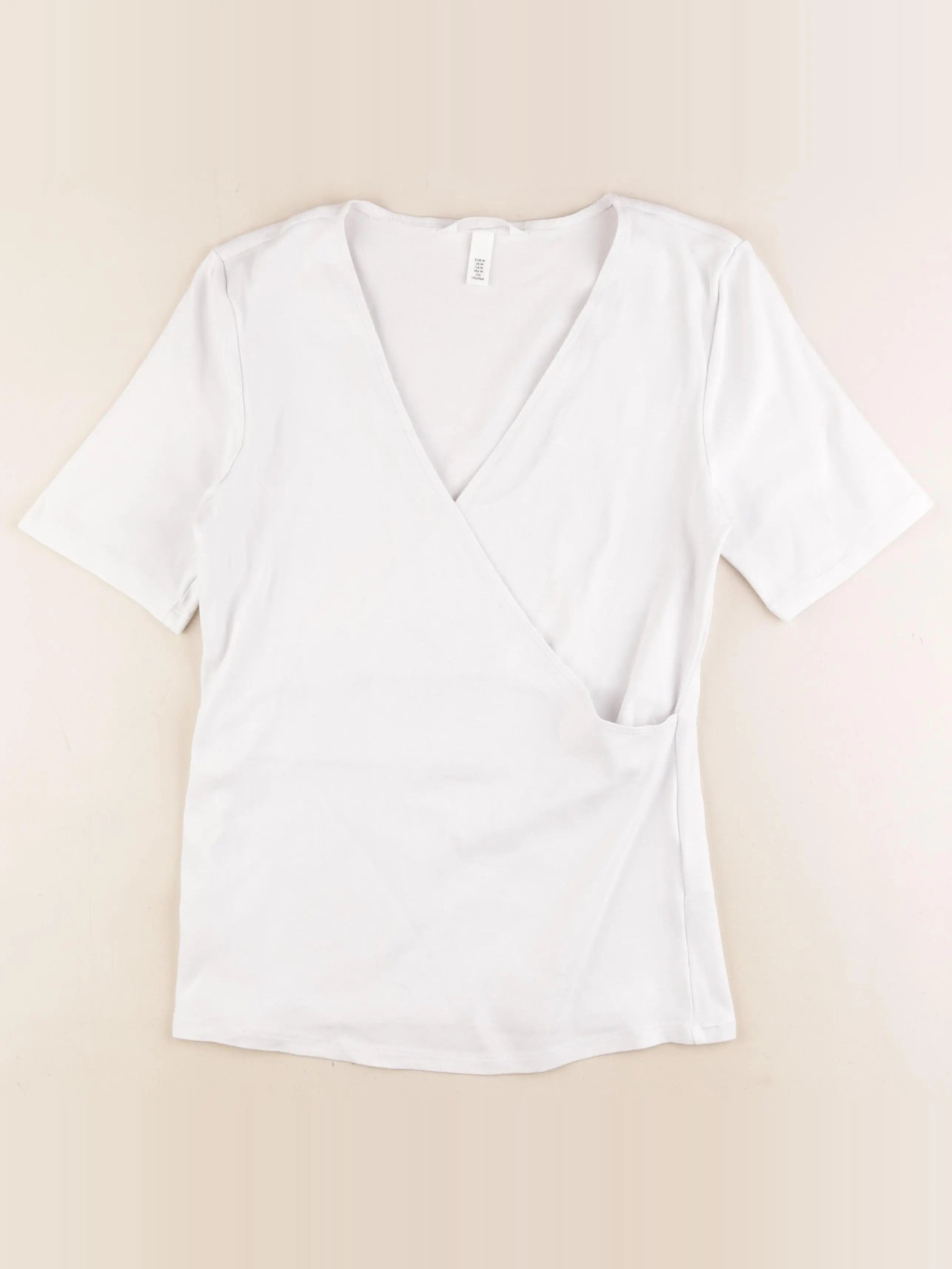 H&M - tee-shirt grossesse, allaitement blanc - m