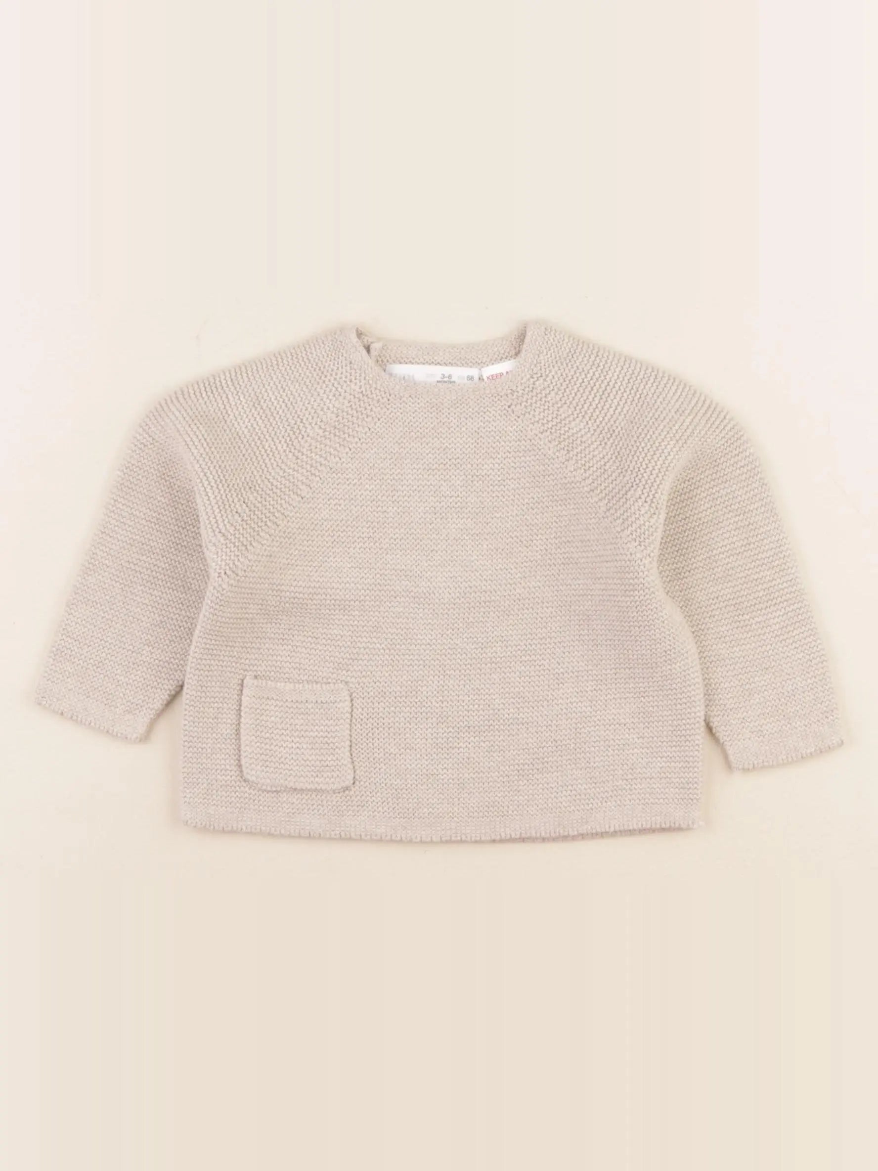 Zara - pull beige - 3/6 mois