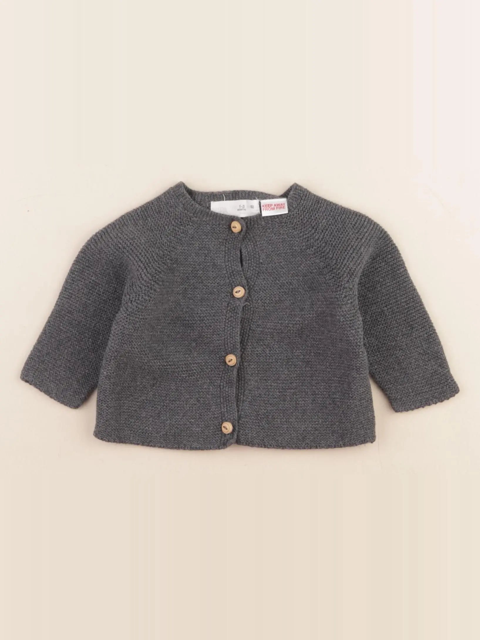 Zara - gilet gris - 1/3 mois