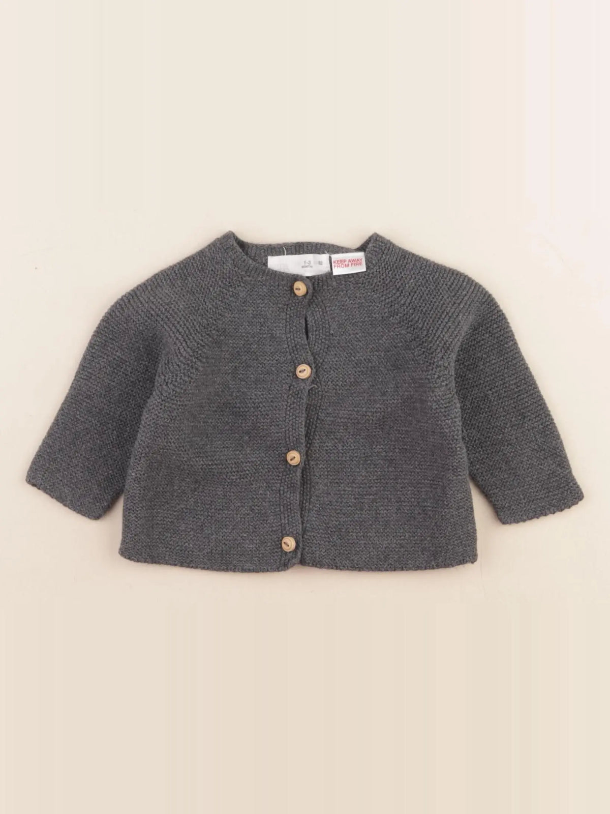 Zara - gilet gris - 1/3 mois