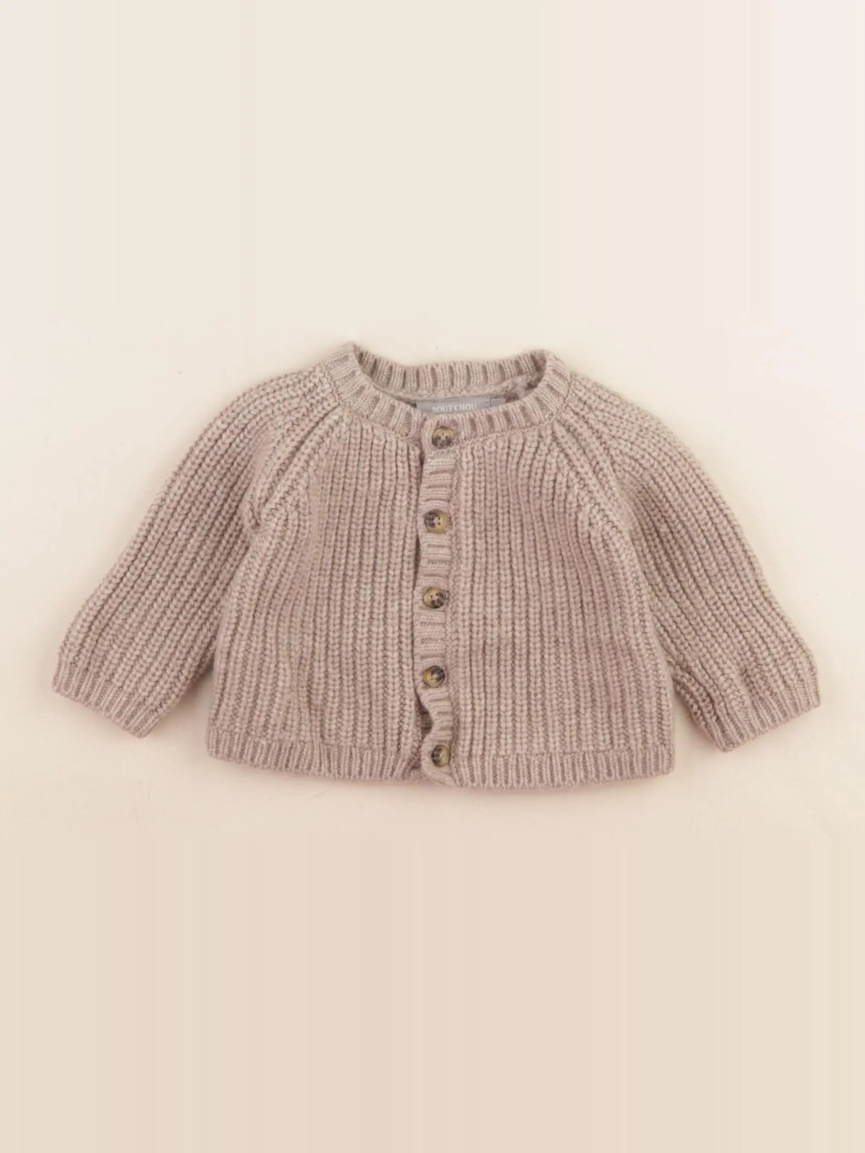 Boutchou - gilet marron - 3 mois
