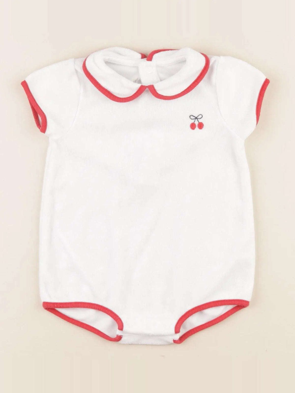 Jacadi - combinaison blanc, rouge - 6 mois