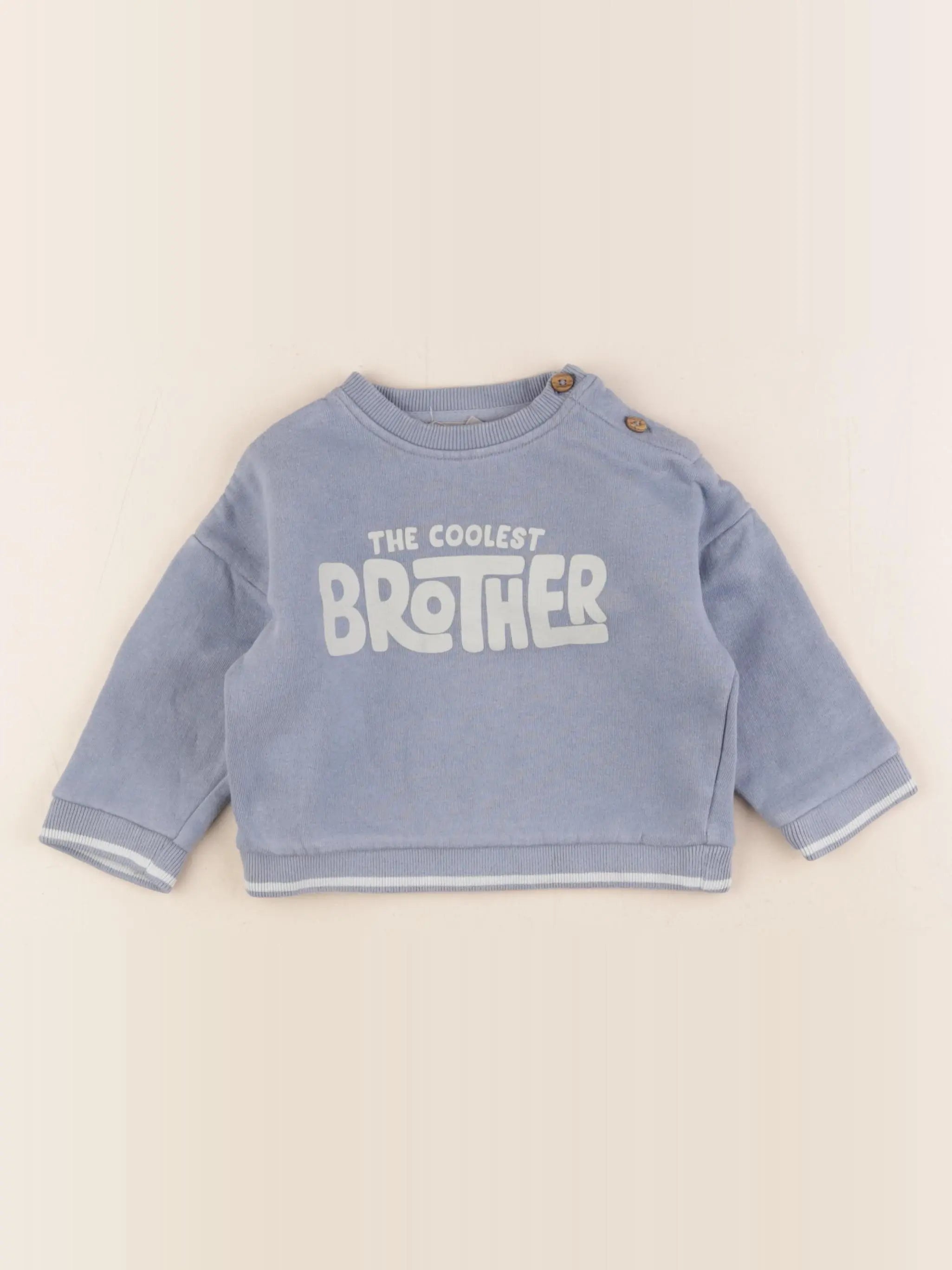 Boutchou - sweat bleu - 12 mois