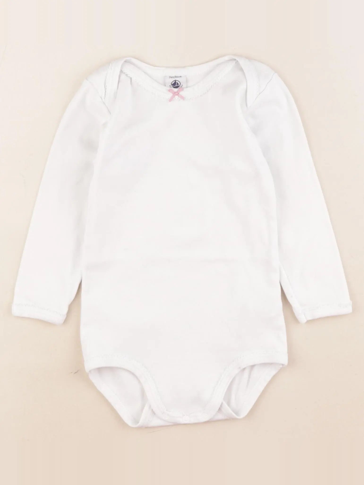Petit Bateau - body blanc - 24 mois