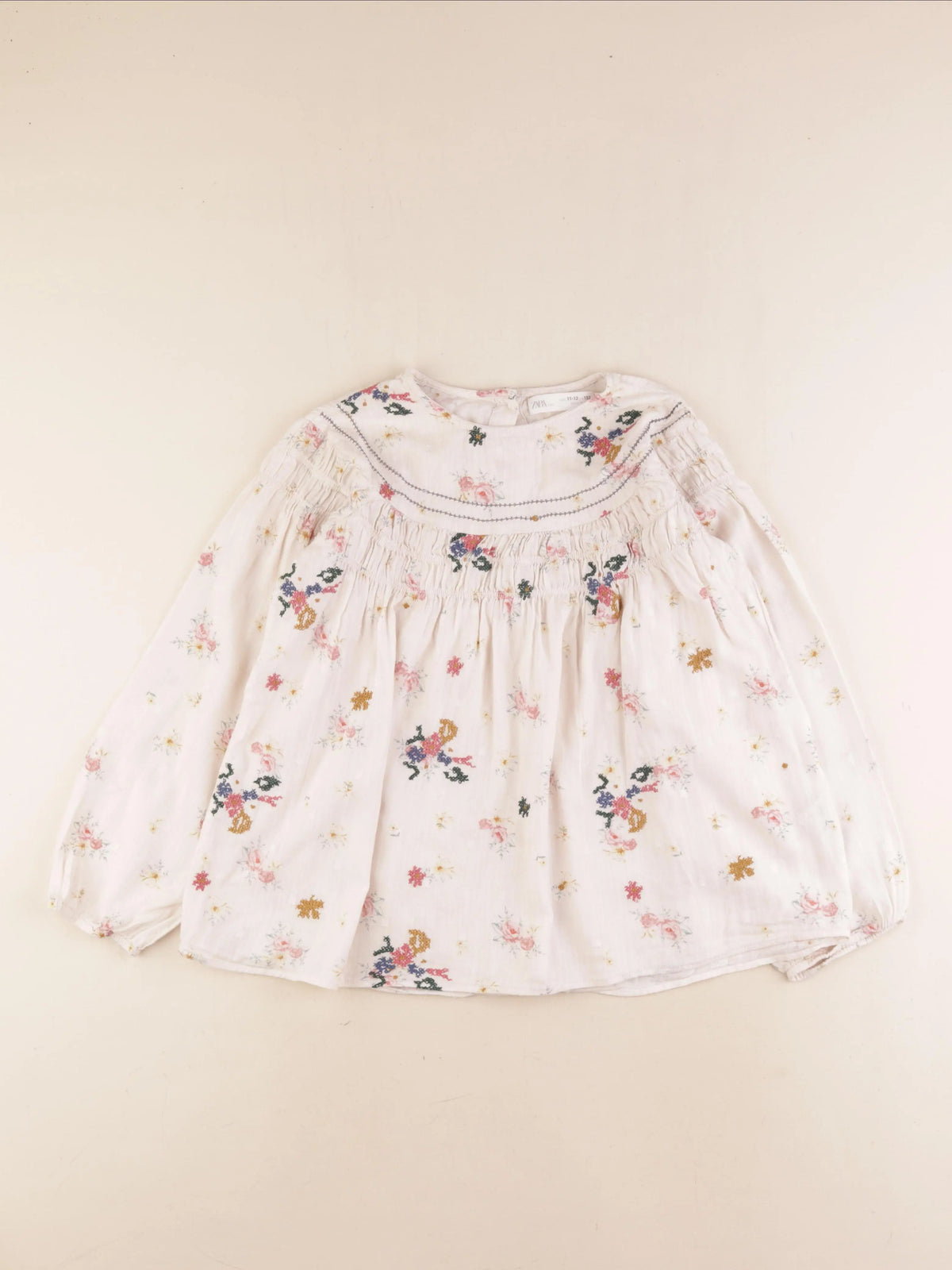 Zara - blouse beige - 11/12 ans