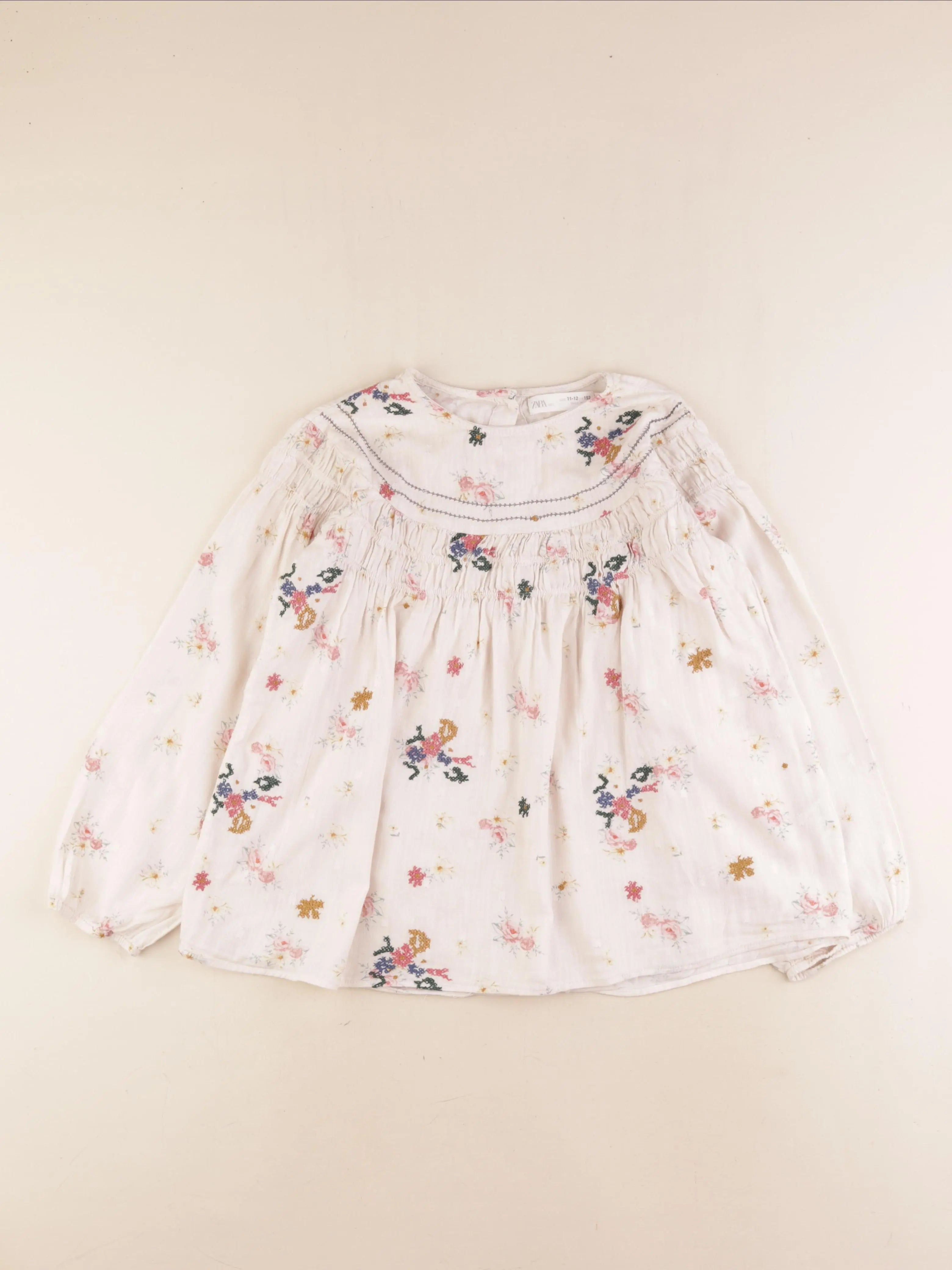 Zara - blouse beige - 11/12 ans