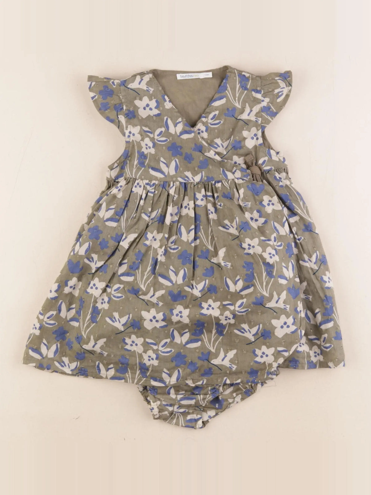 Boutchou - robe vert, bleu - 12 mois