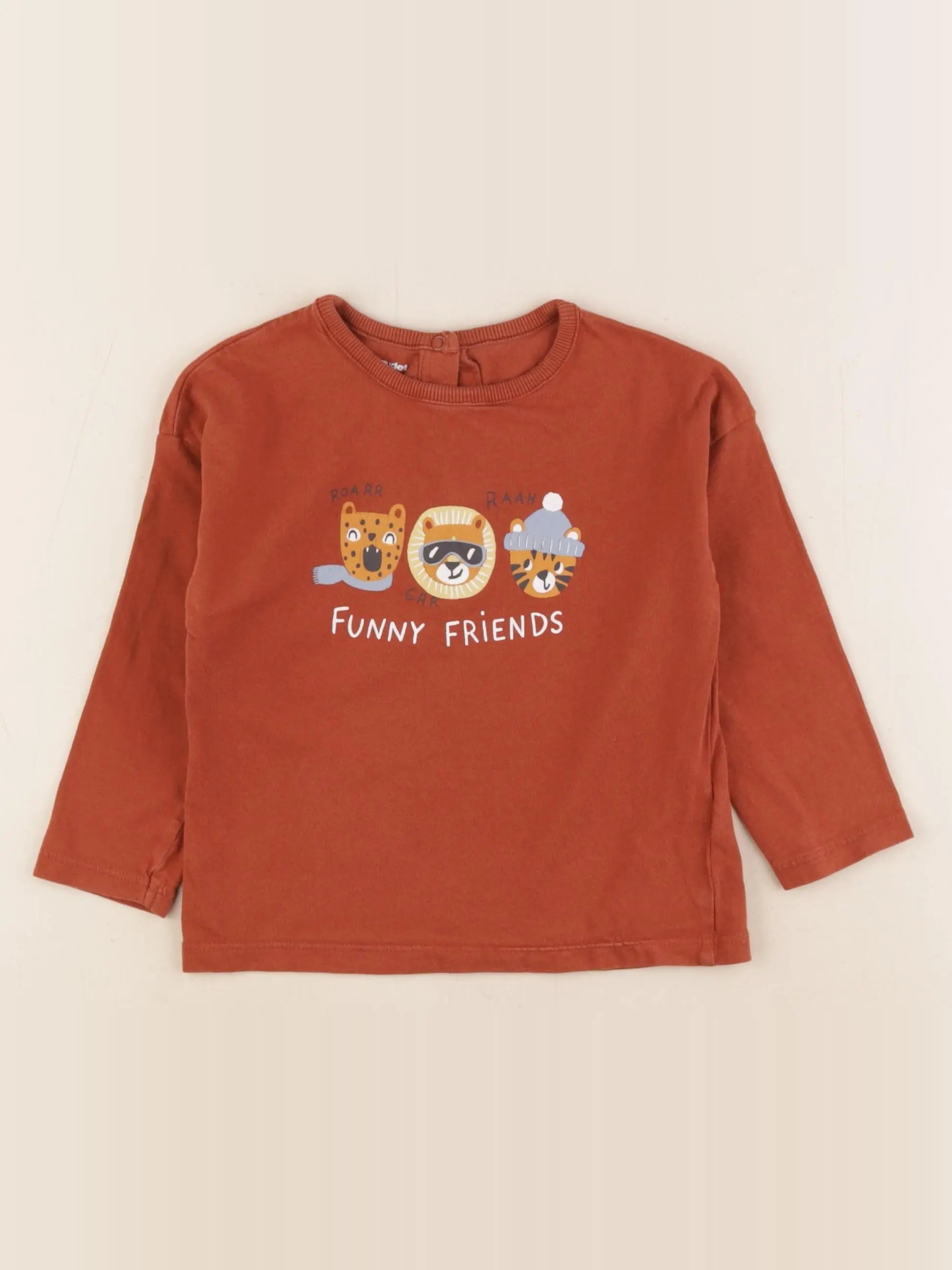 Vertbaudet - tee-shirt marron - 3 ans