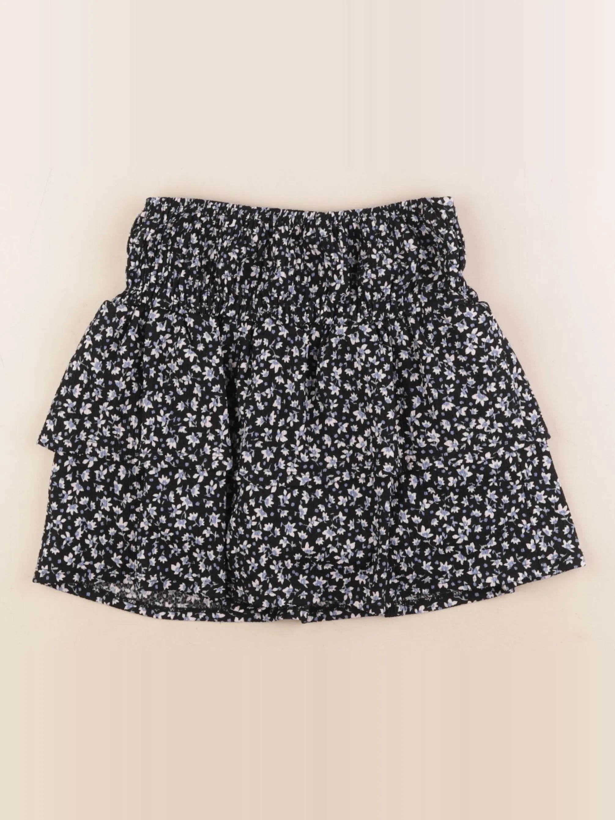 Zara - jupe short bleu, noir - 10 ans