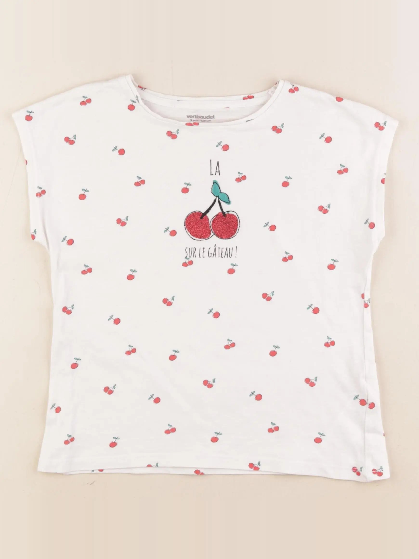 Vertbaudet - tee-shirt rose - 8 ans