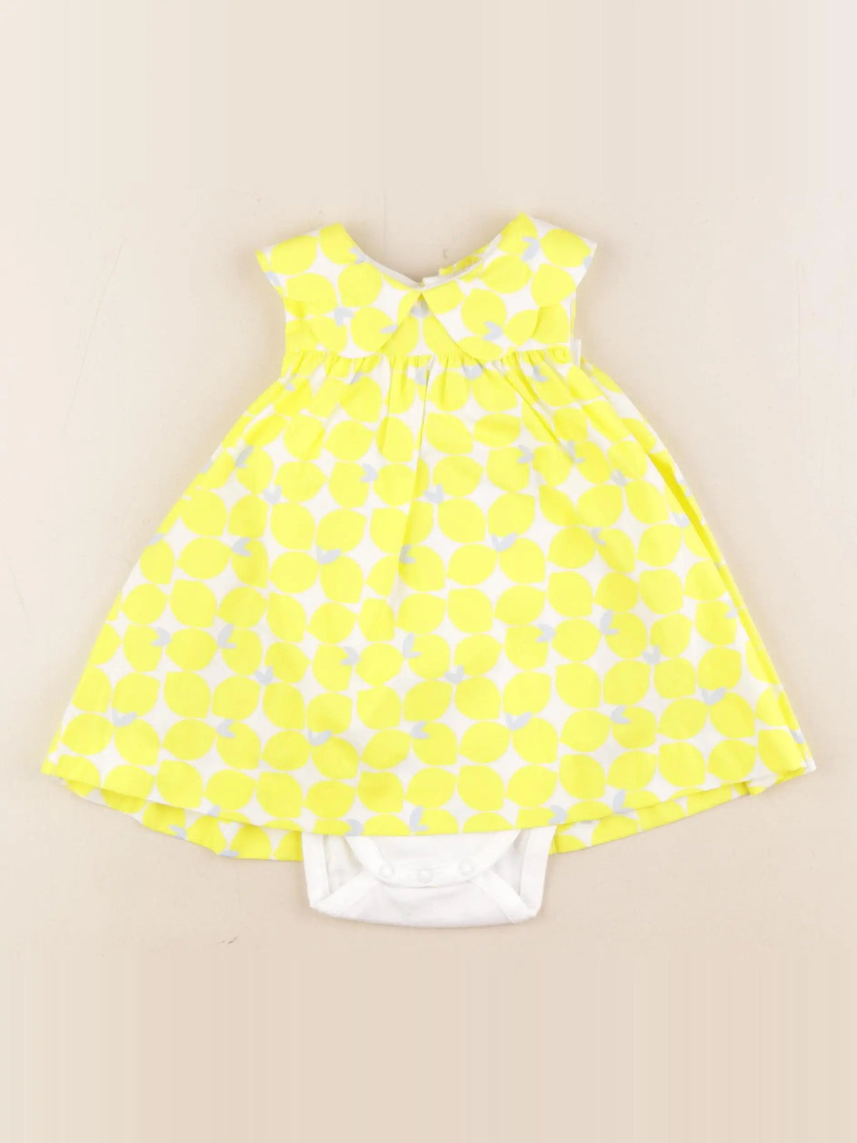 Jacadi - body robe jaune fluo - 6 mois