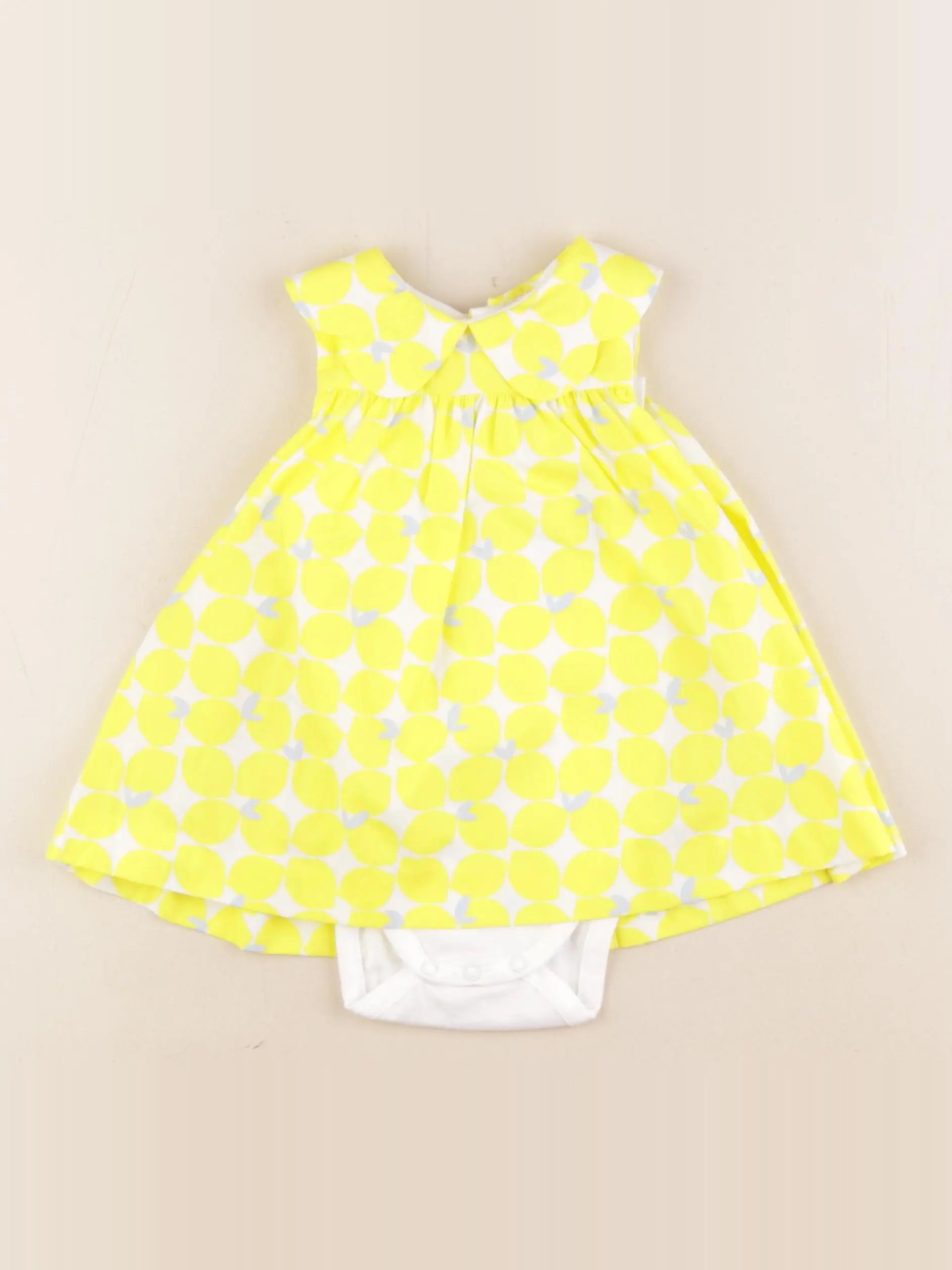 Jacadi - body robe jaune fluo - 6 mois