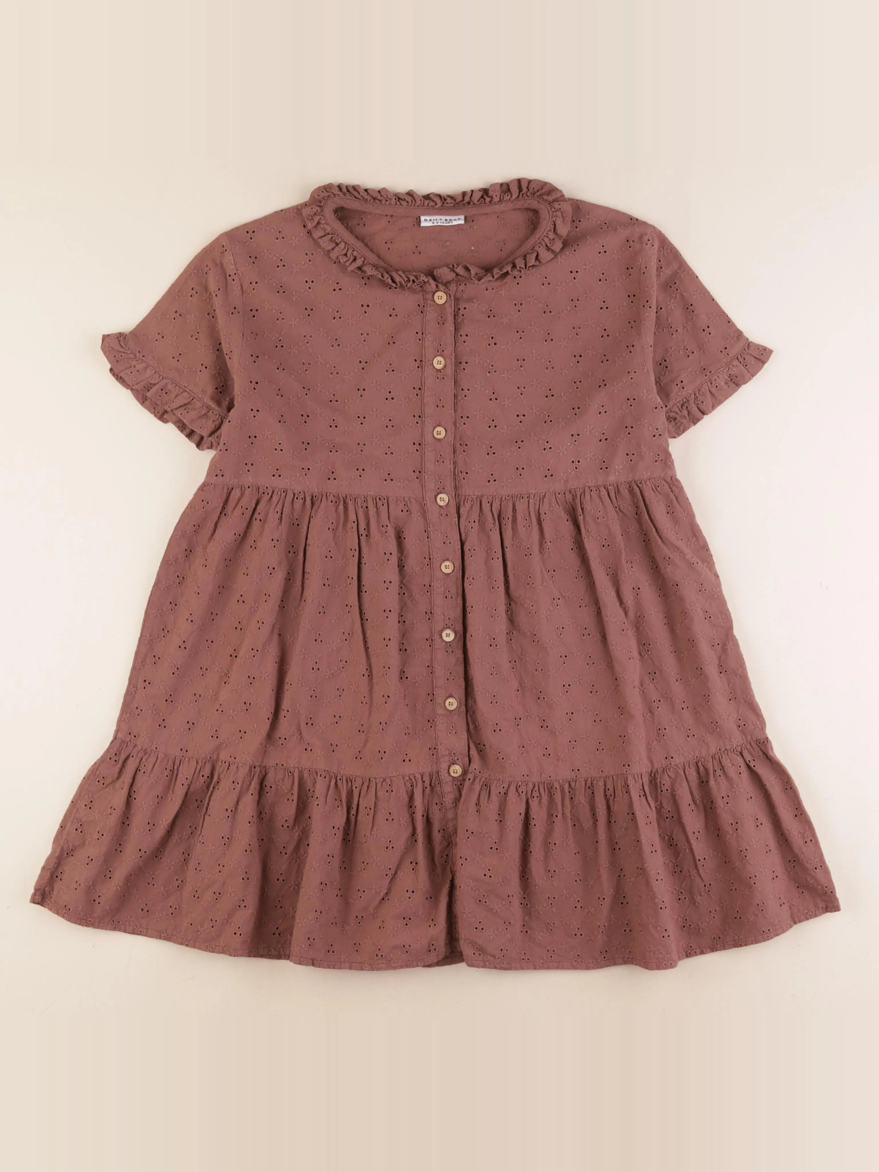 Daily Brat - robe marron - 6/8 ans