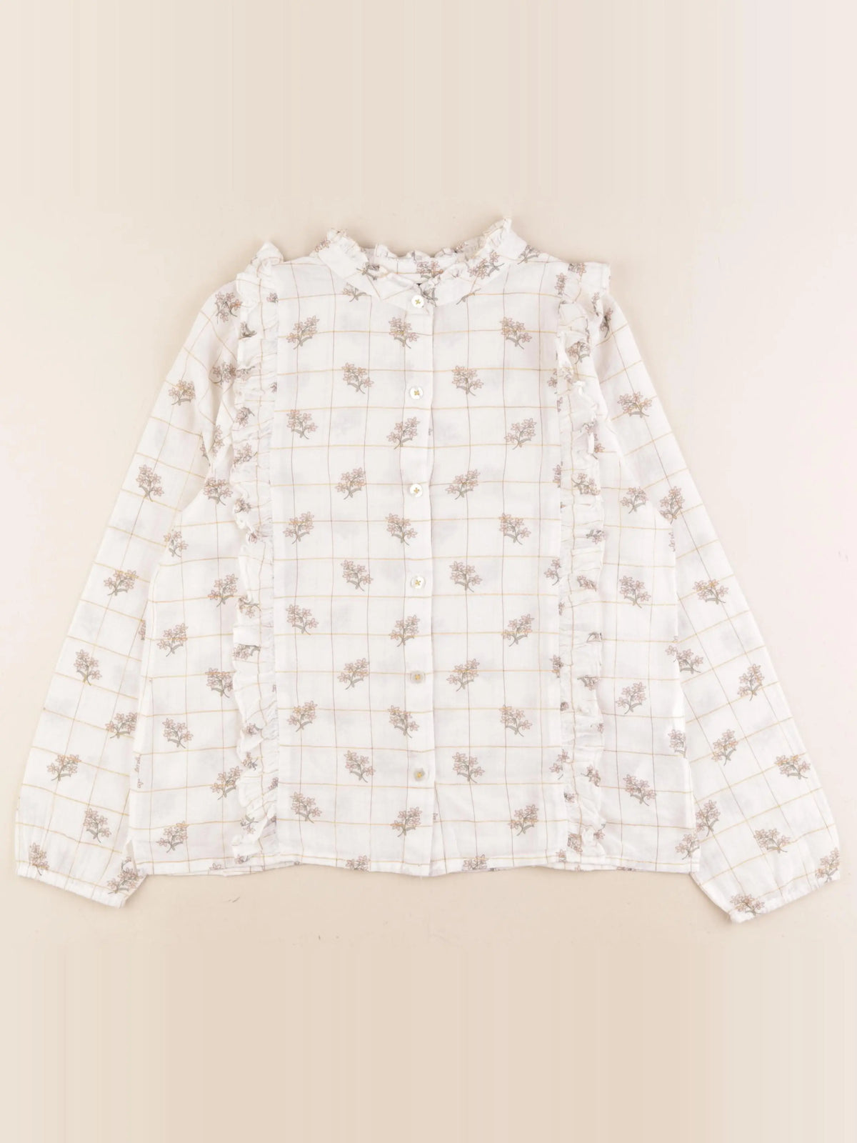 Bonton - blouse beige, or - 10 ans