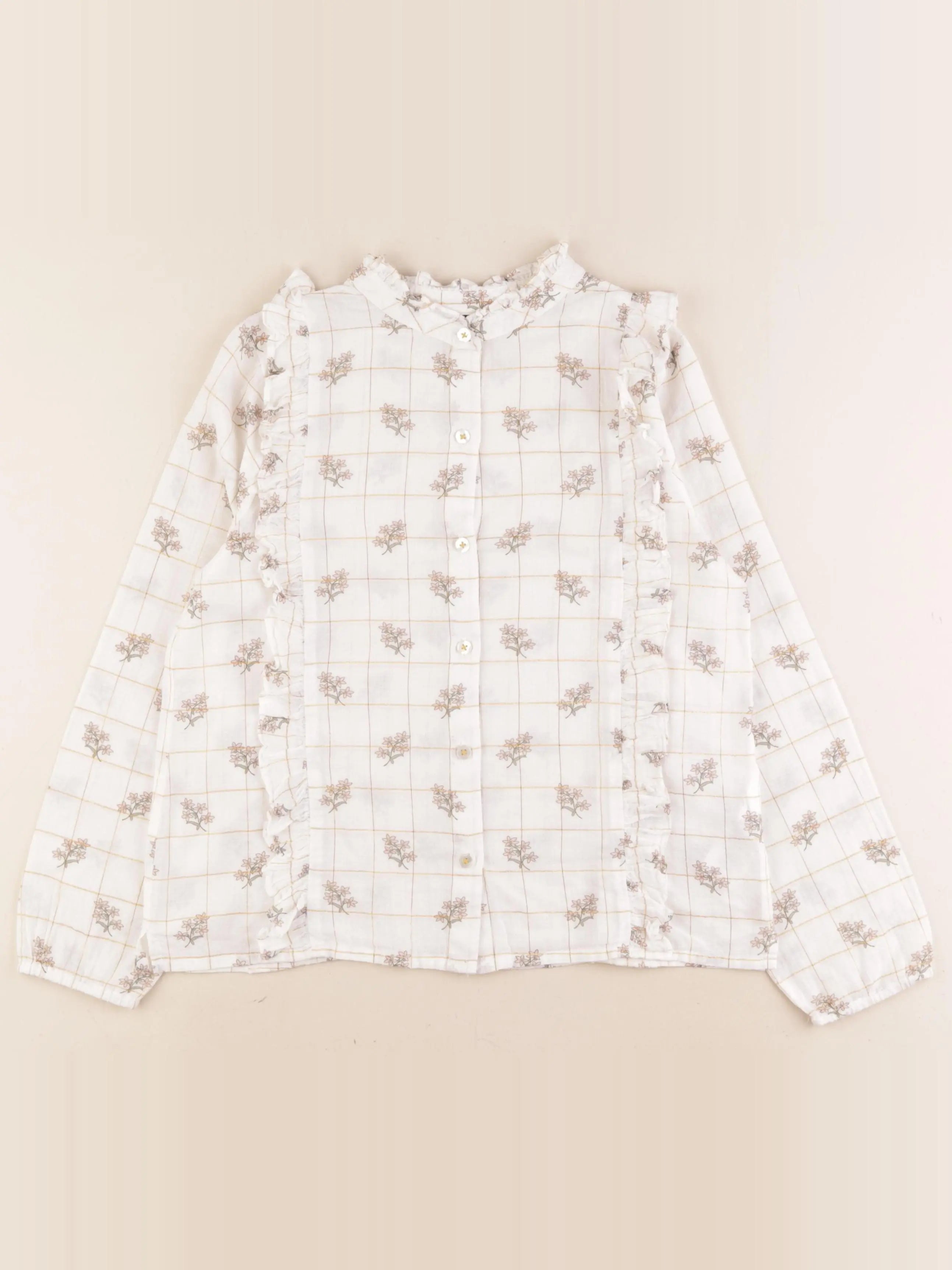 Bonton - blouse beige, or - 10 ans