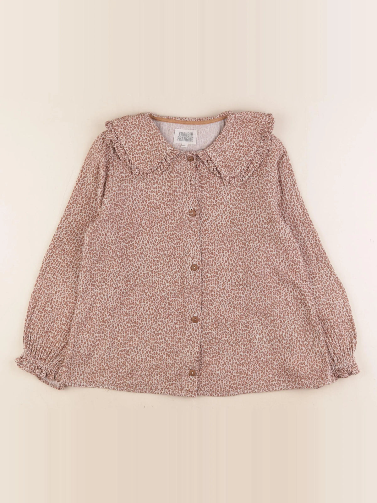 Frangin Frangine - blouse beige, marron - 10 ans