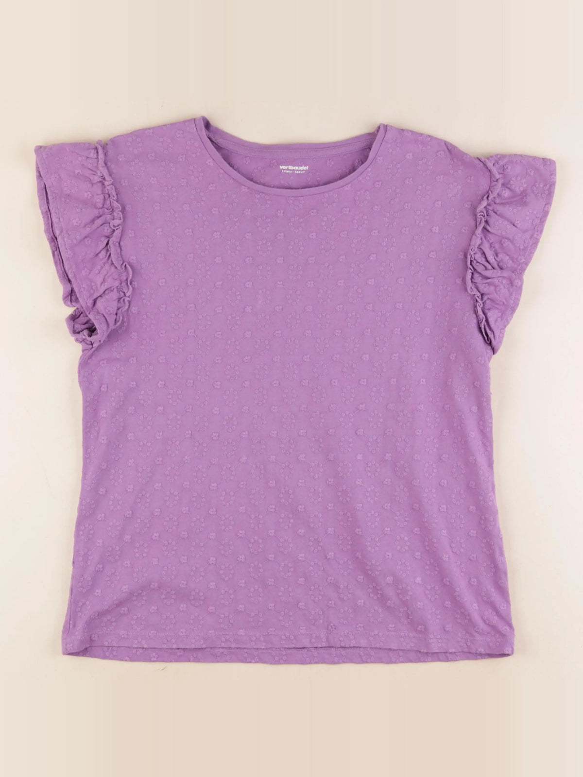 Vertbaudet - tee-shirt violet - 14 ans