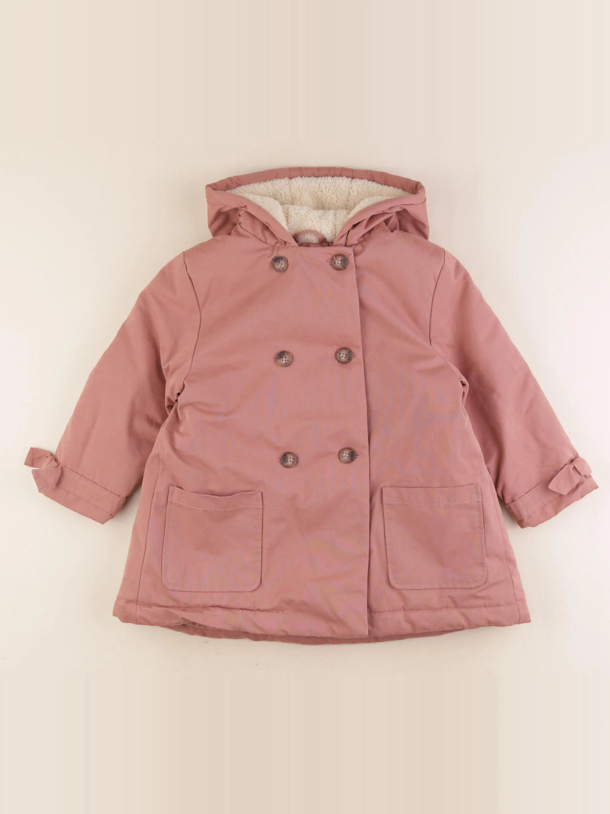 Vertbaudet - parka rose - 6 ans