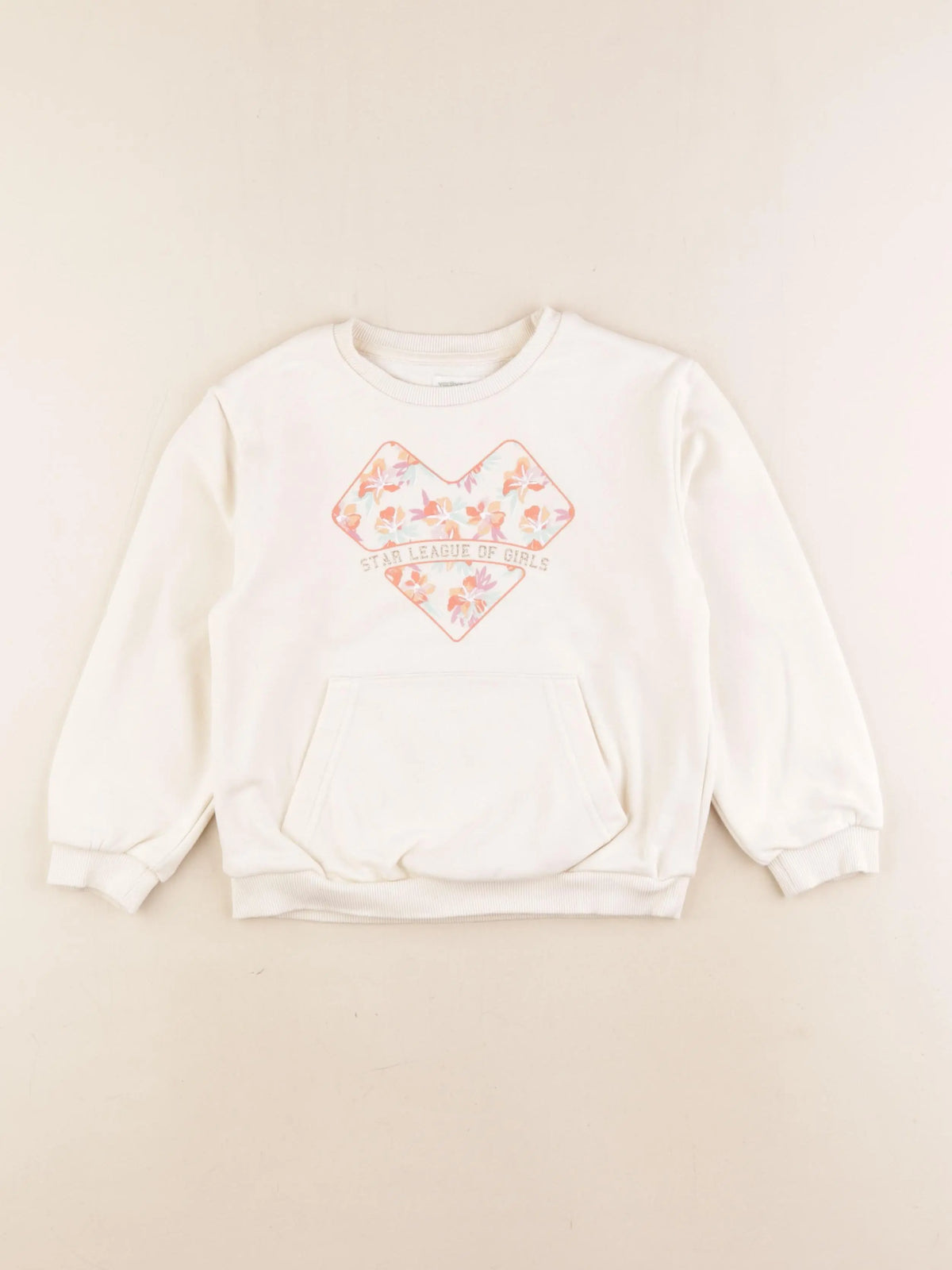 Vertbaudet - sweat beige, or - 6 ans